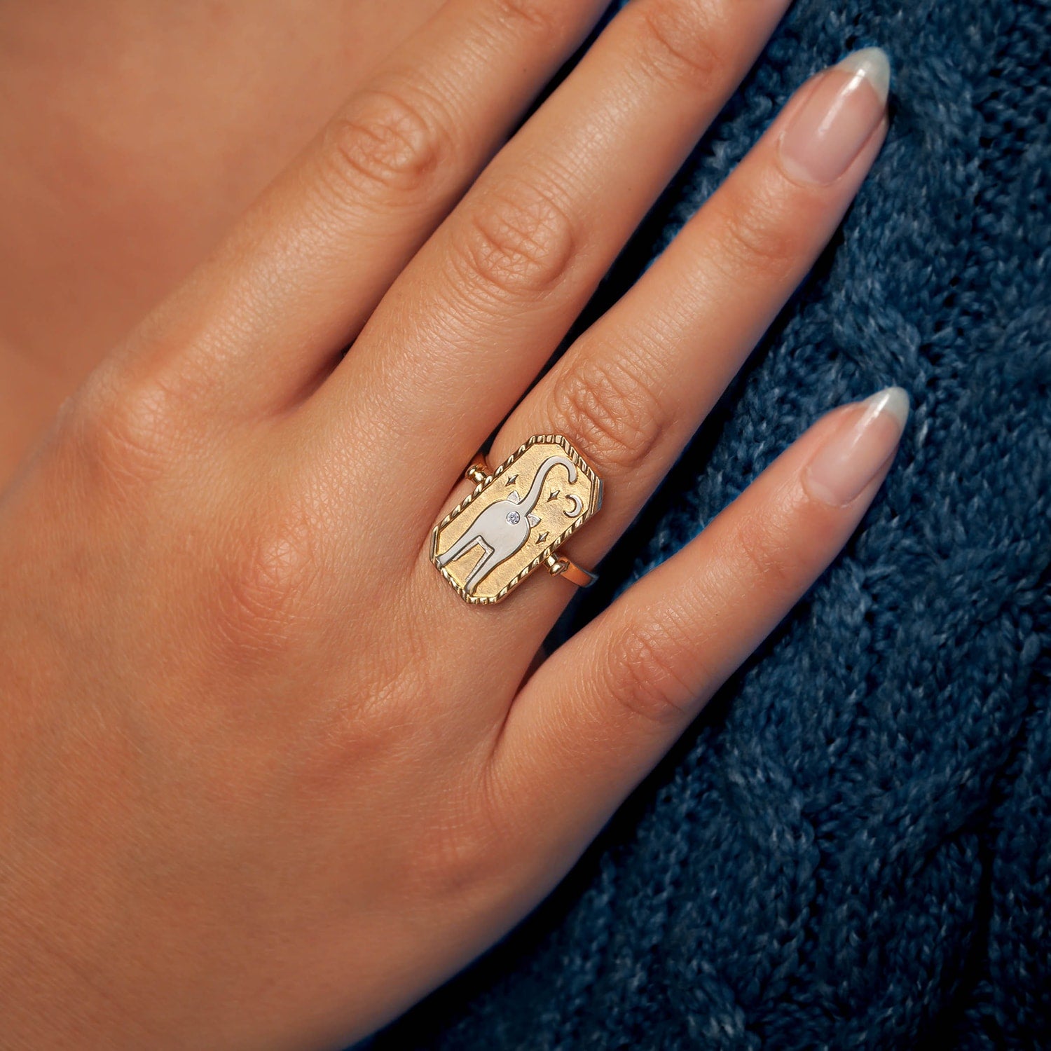 Meowdy Cat Mood Ring