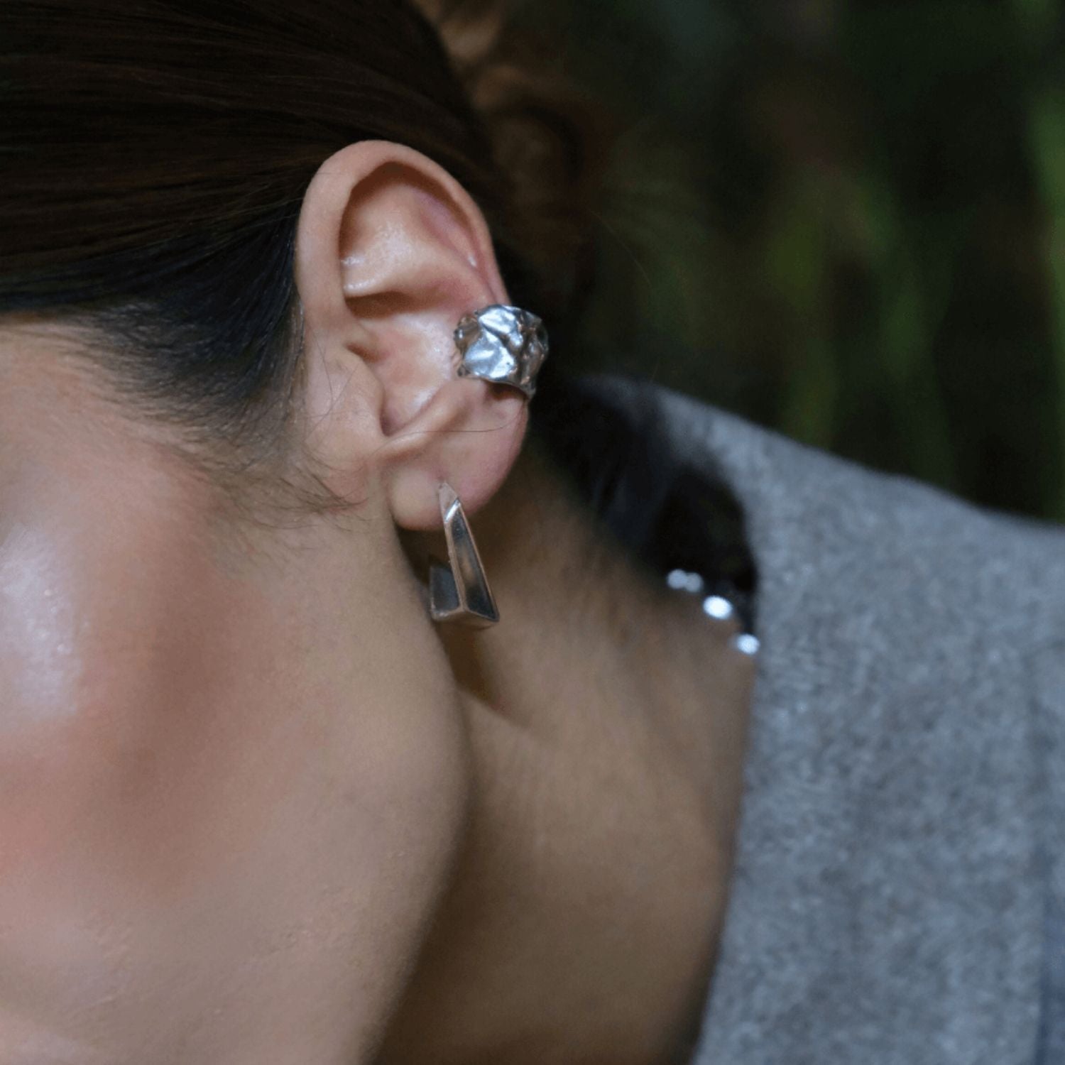 Mera Asymmetric Hoop Earrings