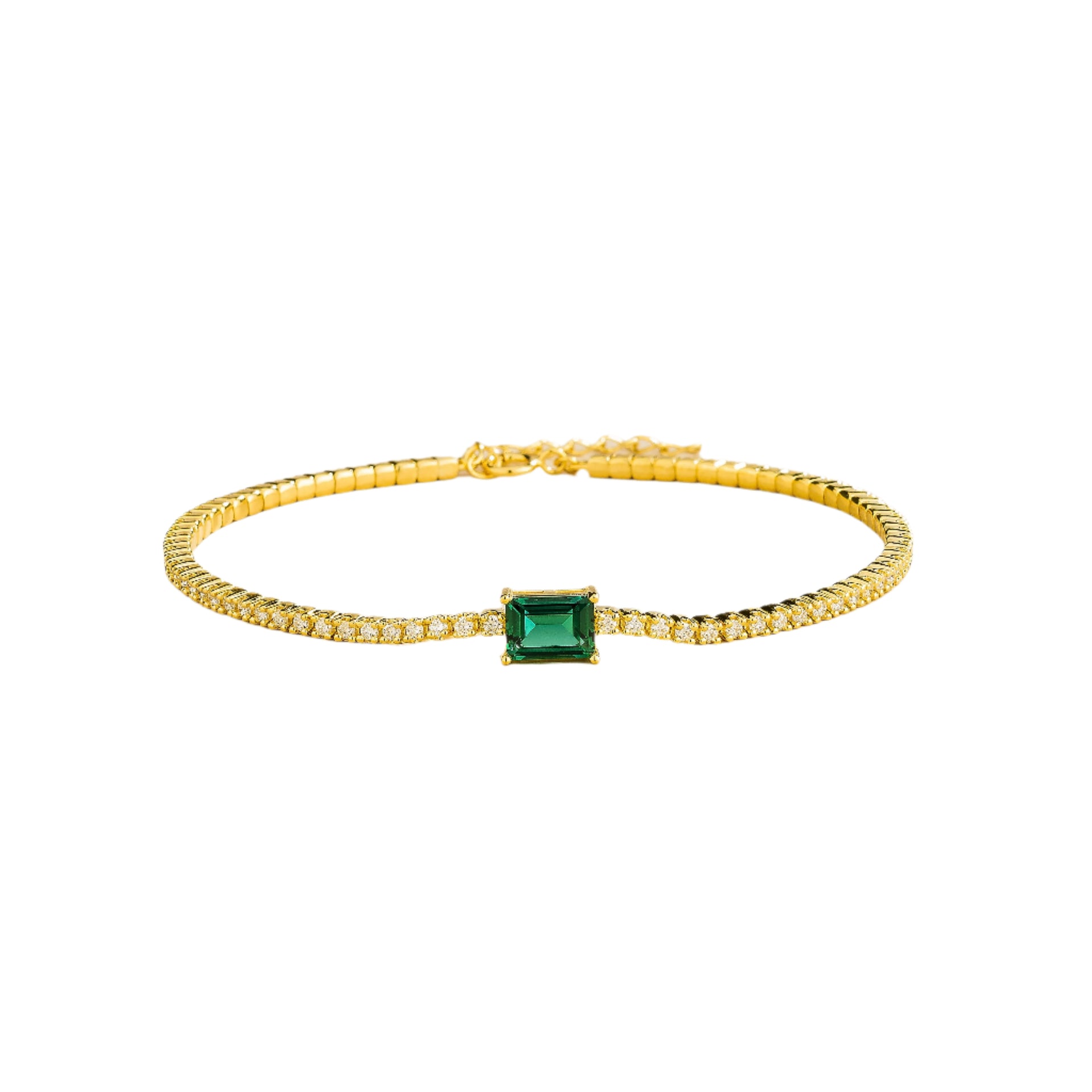 Mesa Gold Bracelet In Emerald & Diamond