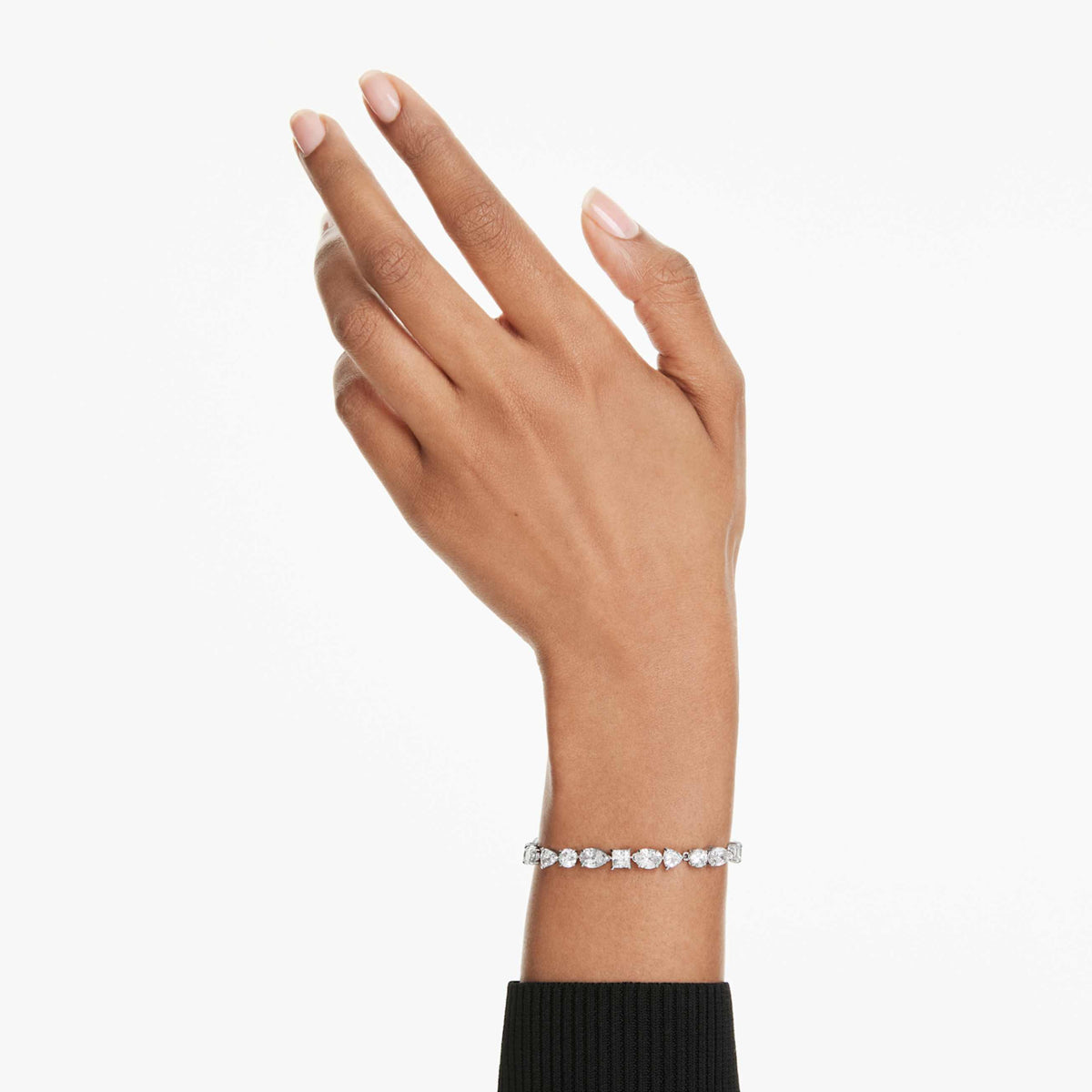 MESMERA BRACELET MIXED CUTS WHITE RHODIUM PLATED