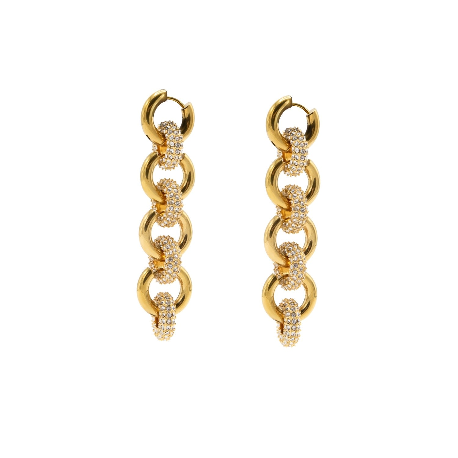 Metallique Harmony Drop Earrings - Gold