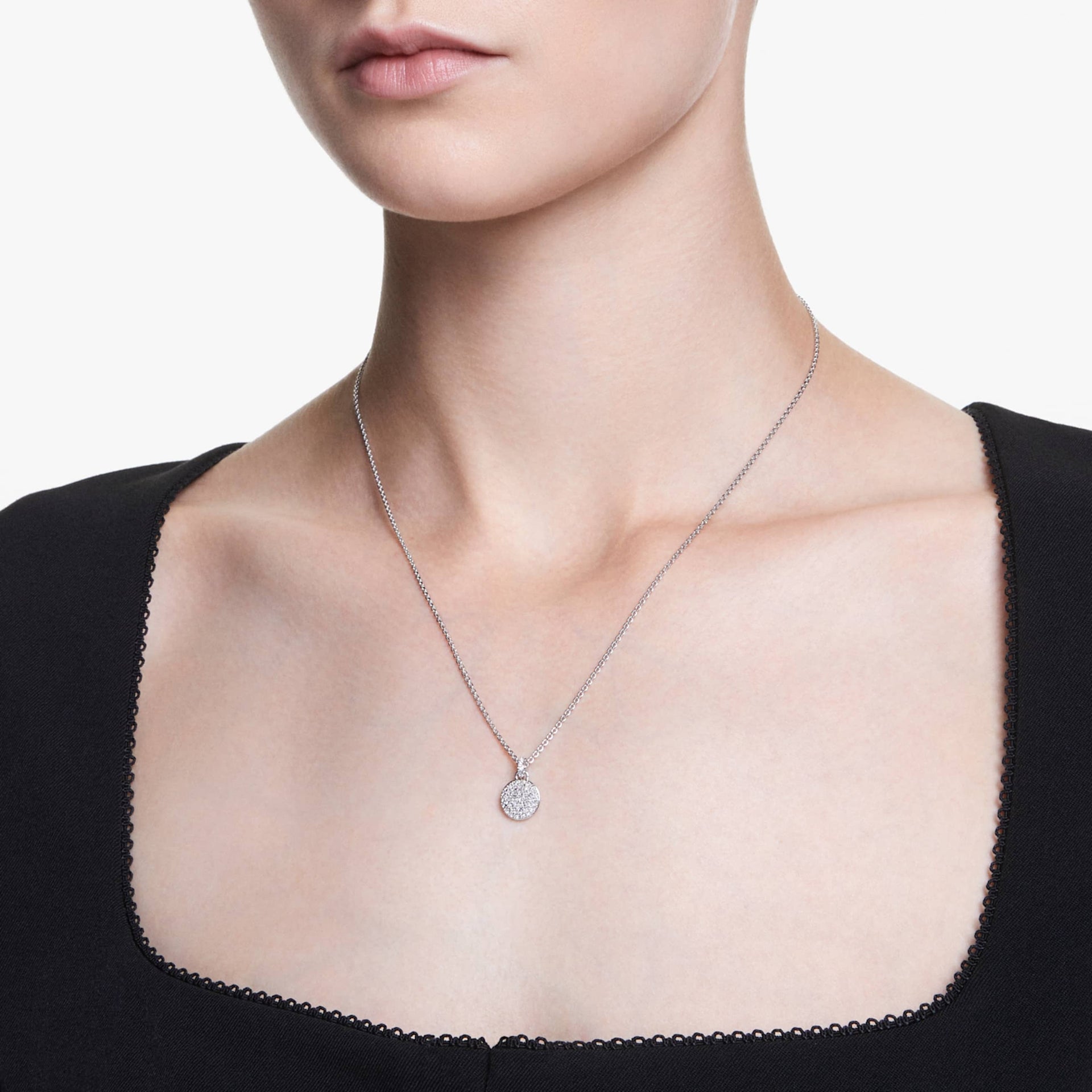 METEORA PENDANT WHITE RHODIUM PLATED