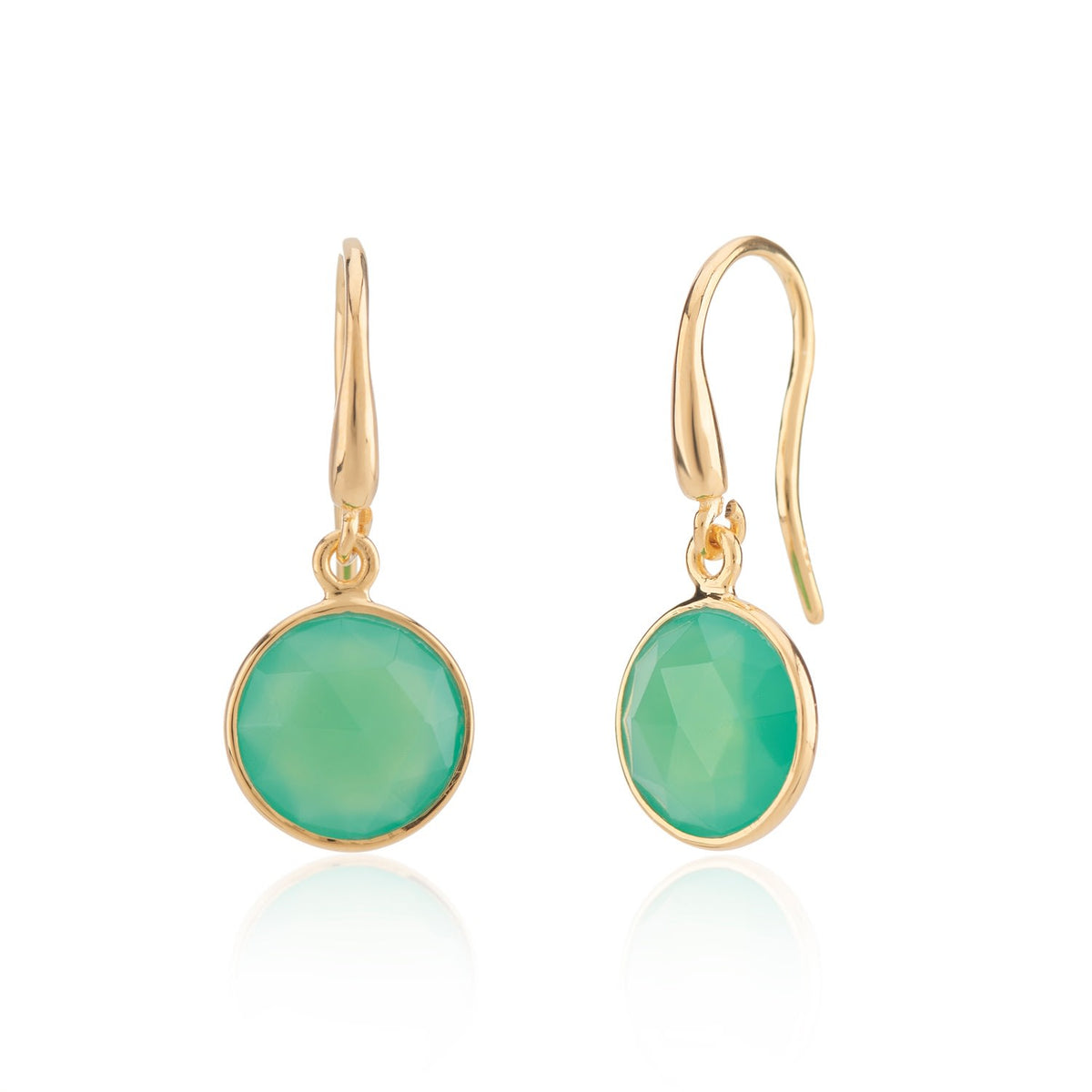 Antibes Chrysoprase & Gold Vermeil Earrings