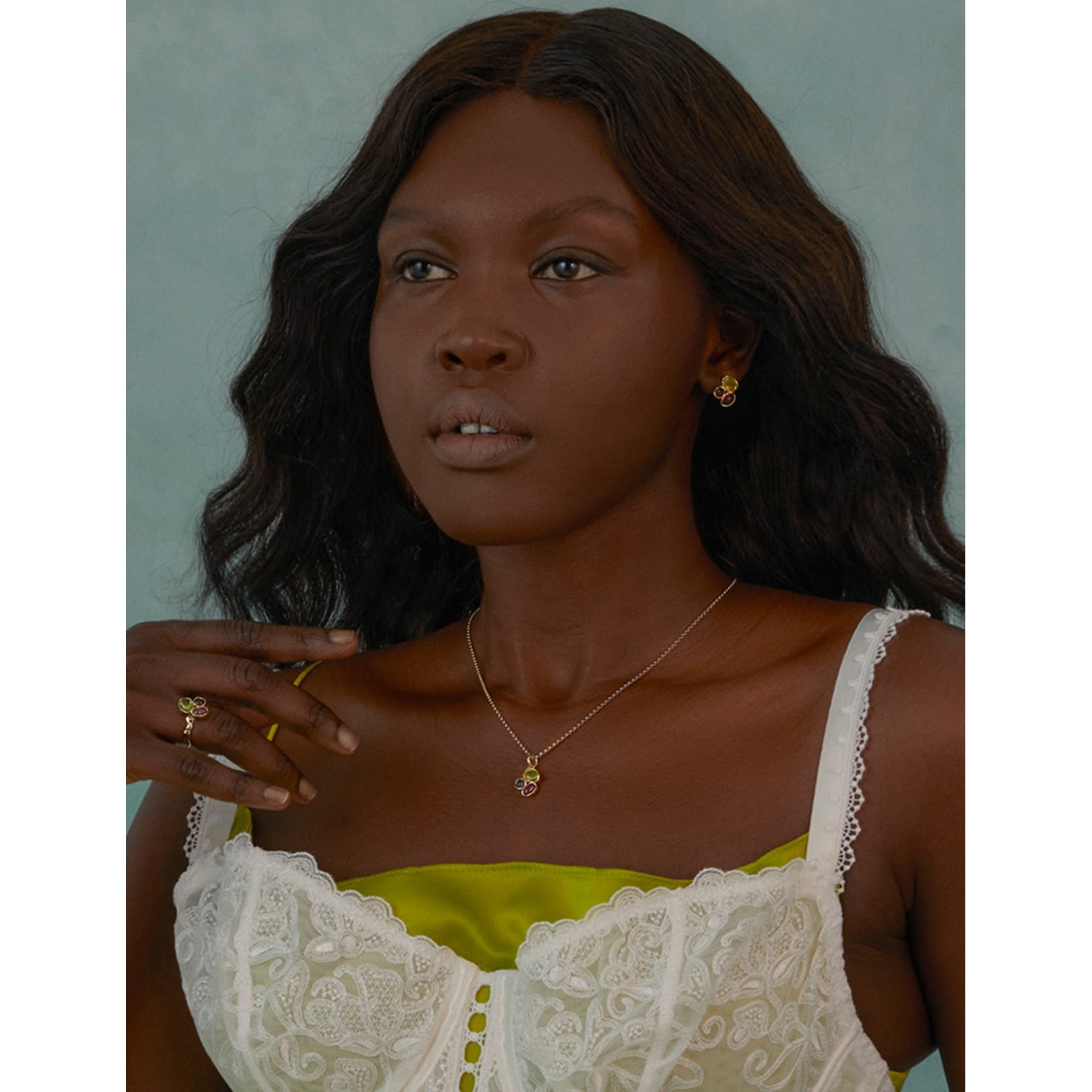 Cosmo Gold-Plated Multicolor Stud Earrings