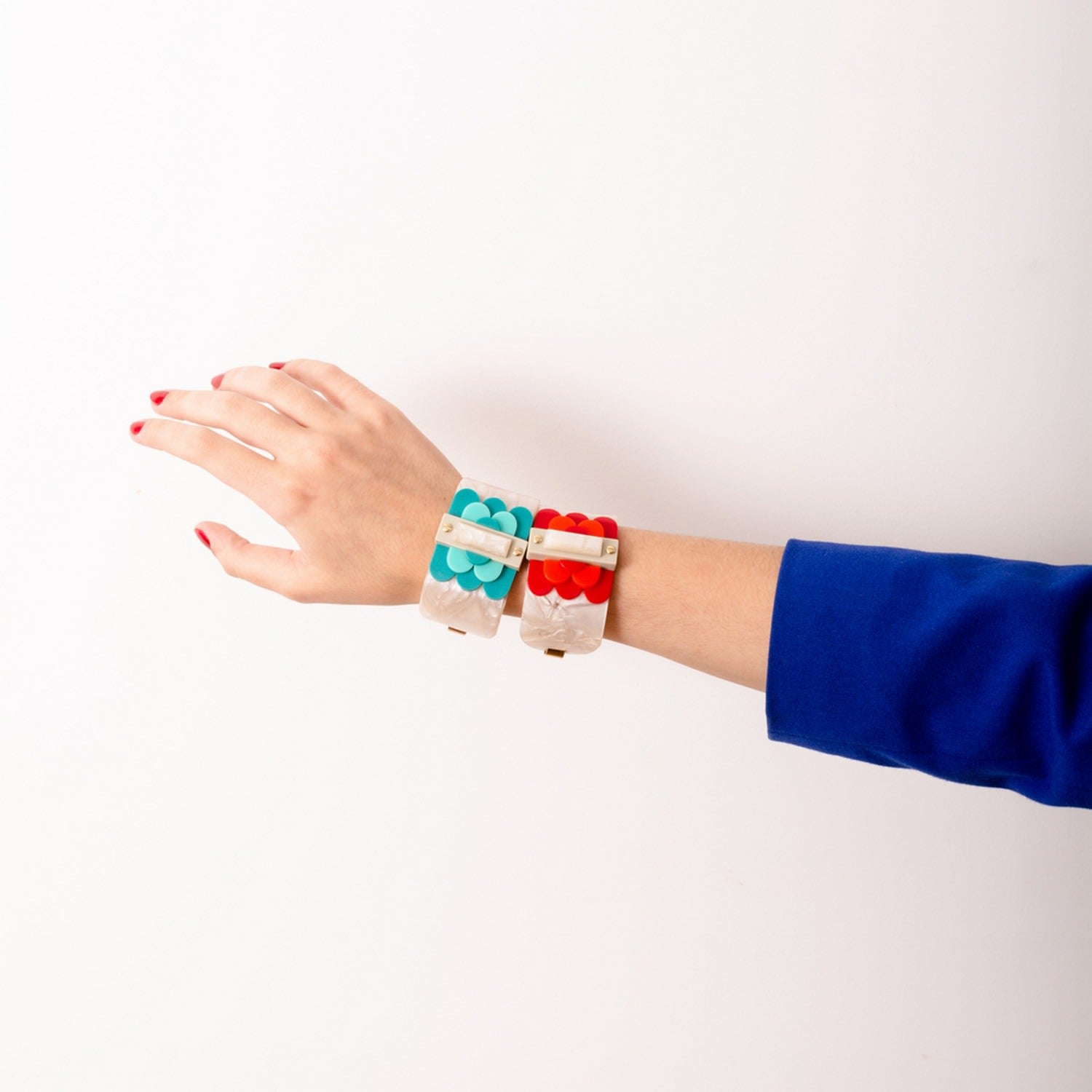 Handmade Bracelet Scales Turquoise Green