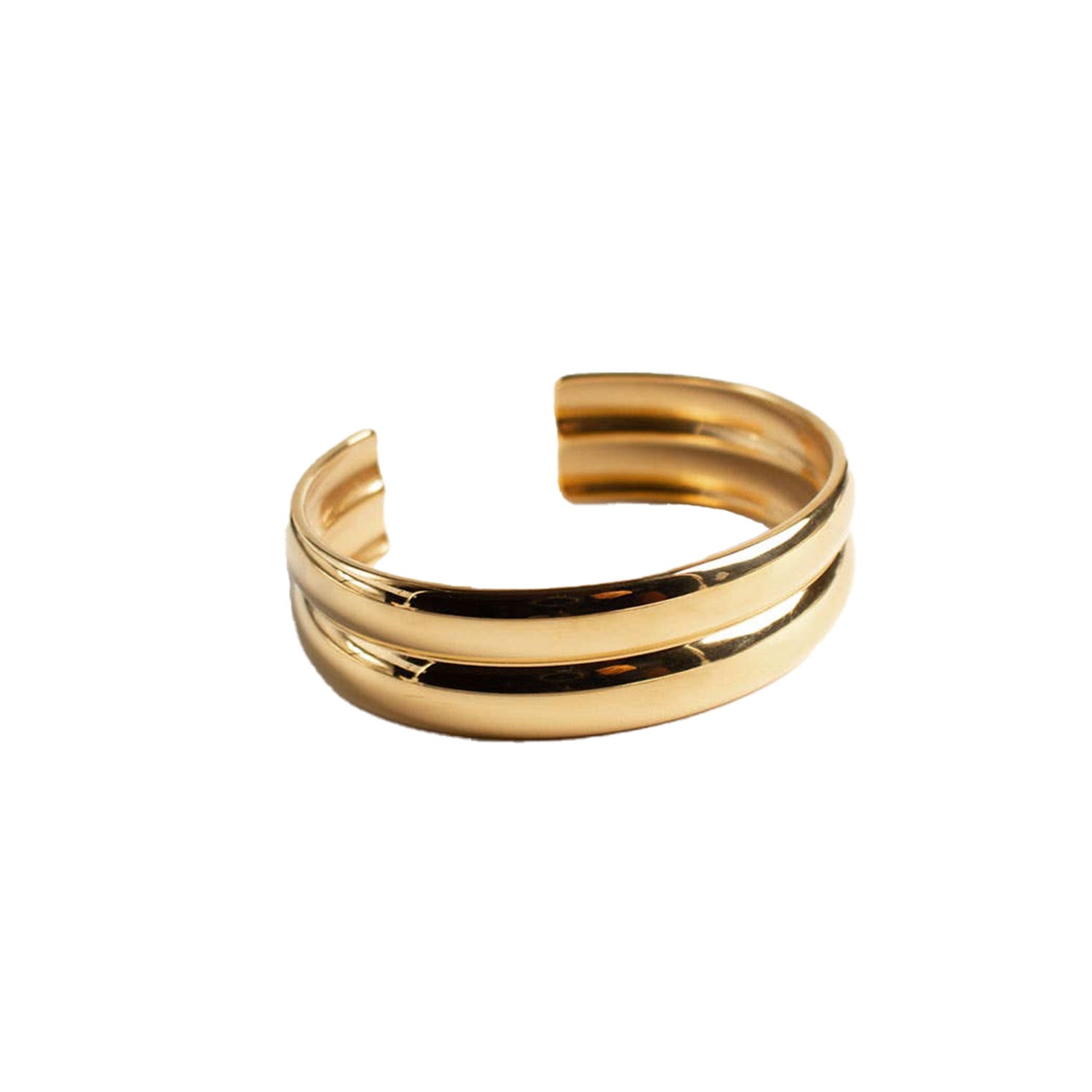 Mia Gold Minimalist Bangle Modern Statement Layering Bracelet