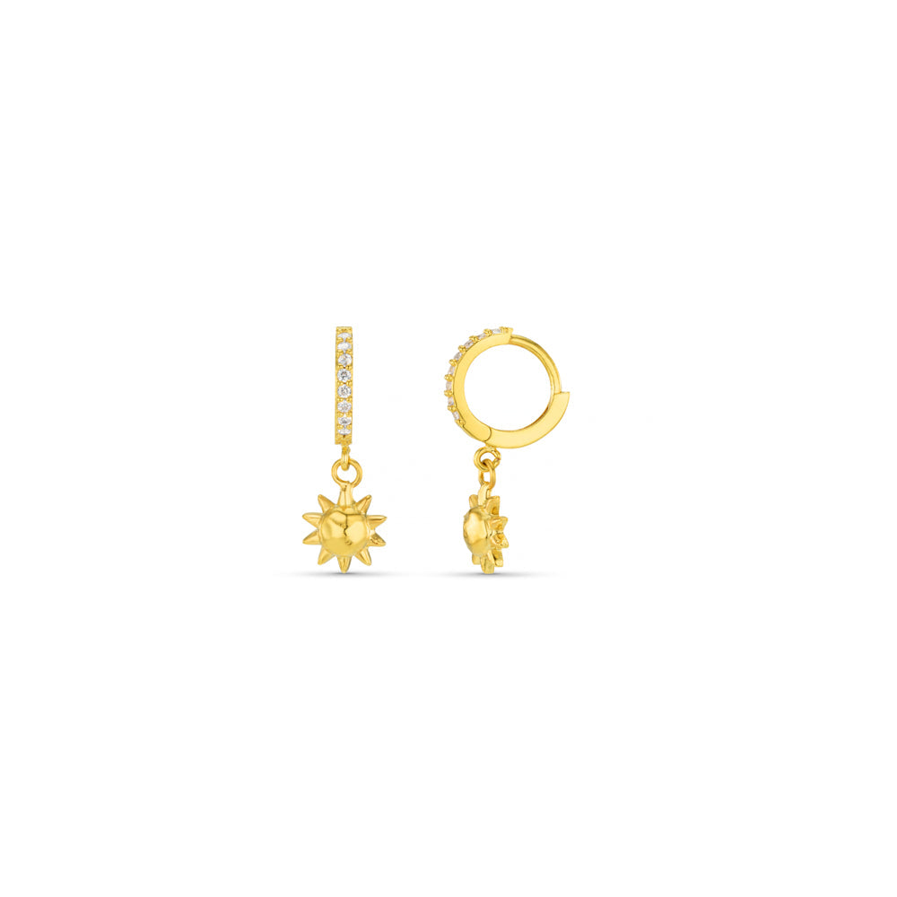 Molten Sun Pavé Micro Hoop Earrings