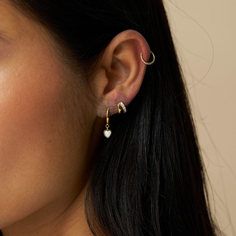 Mini Pavé Illusion Micro Huggie Hoop Earrings
