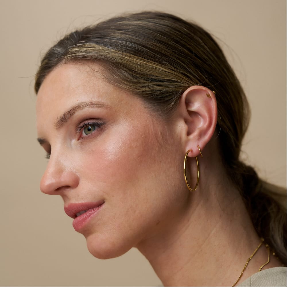 Polished Micro Hoop Earrings
