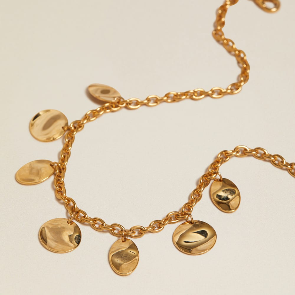 Vintage Molten Coin Charm Necklace