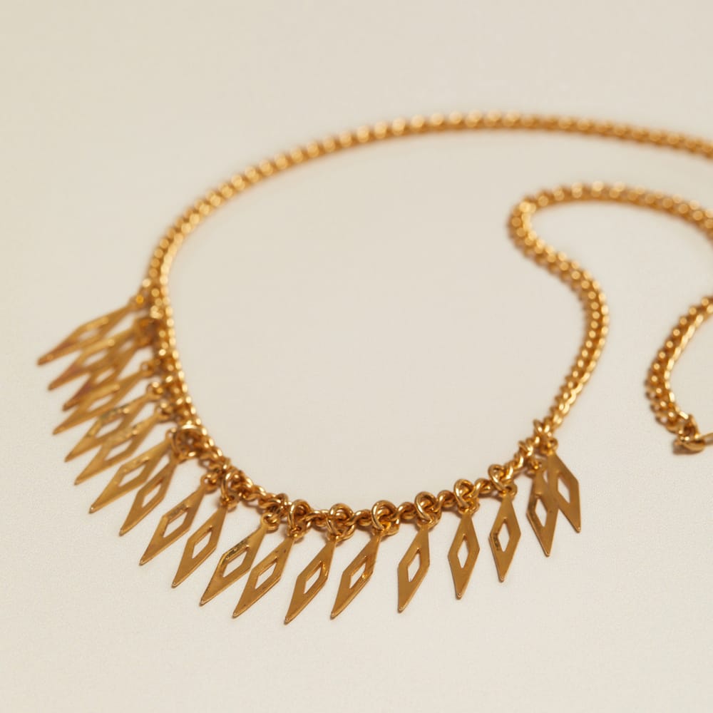 Vintage Drop Charm Necklace