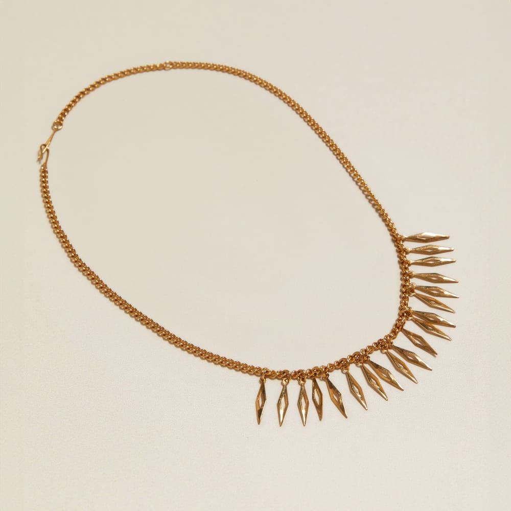 Vintage Drop Charm Necklace