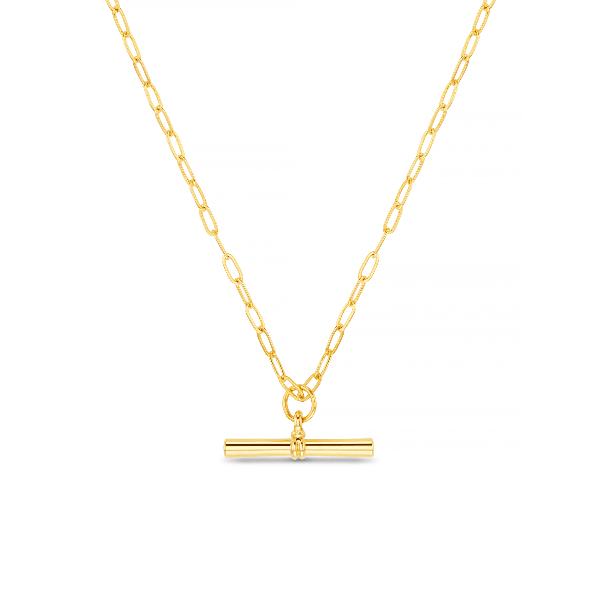 Chunky T-Bar Mid Length Necklace