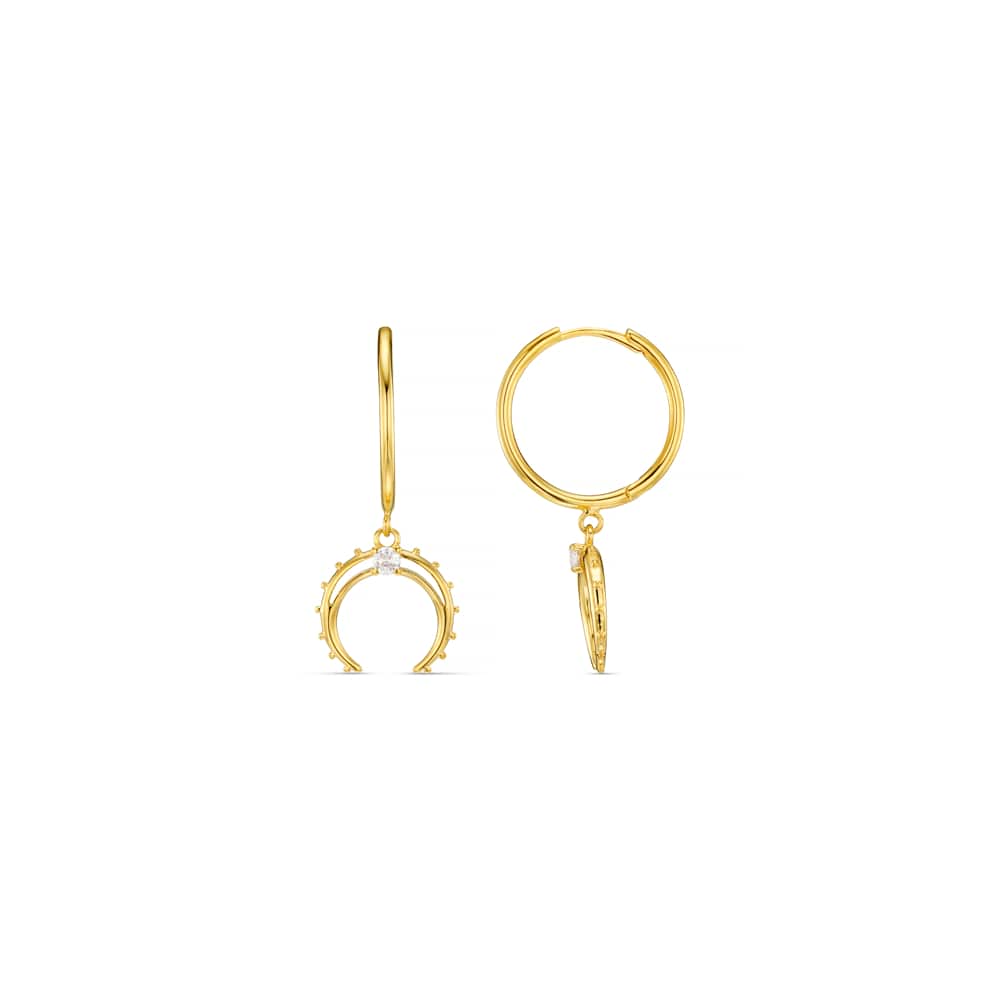 Desert Moon Horseshoe Hoop Earrings