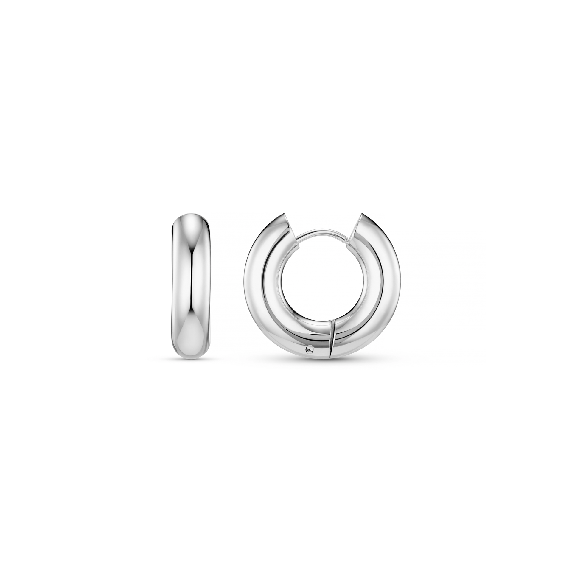 LUXE Chubby Hoop Earrings - Silver