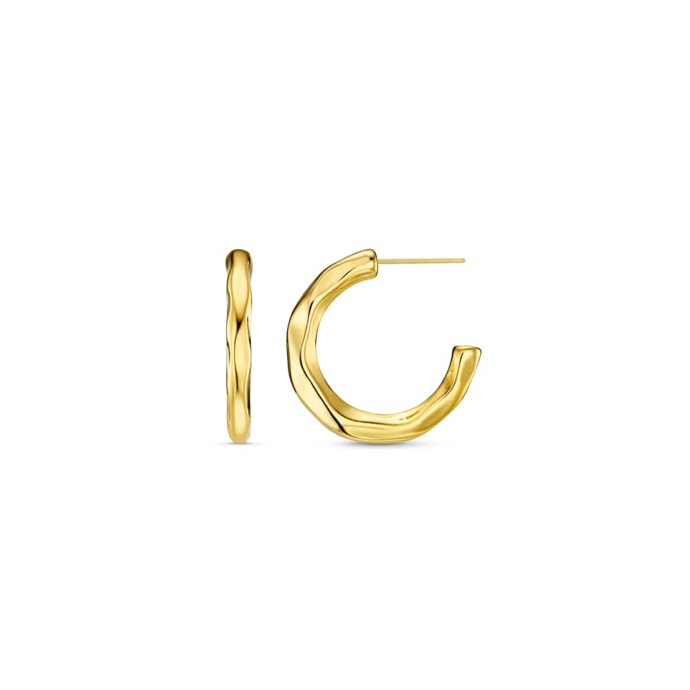 Organic Mid-Size Hoop Earrings