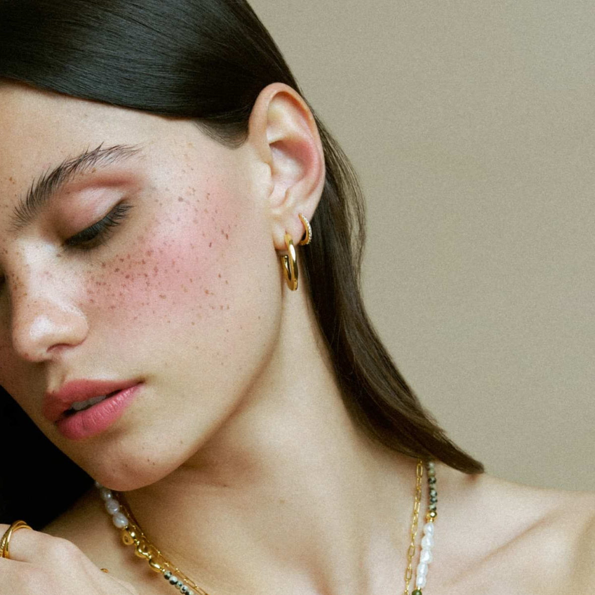 Organic Mid-Size Hoop Earrings