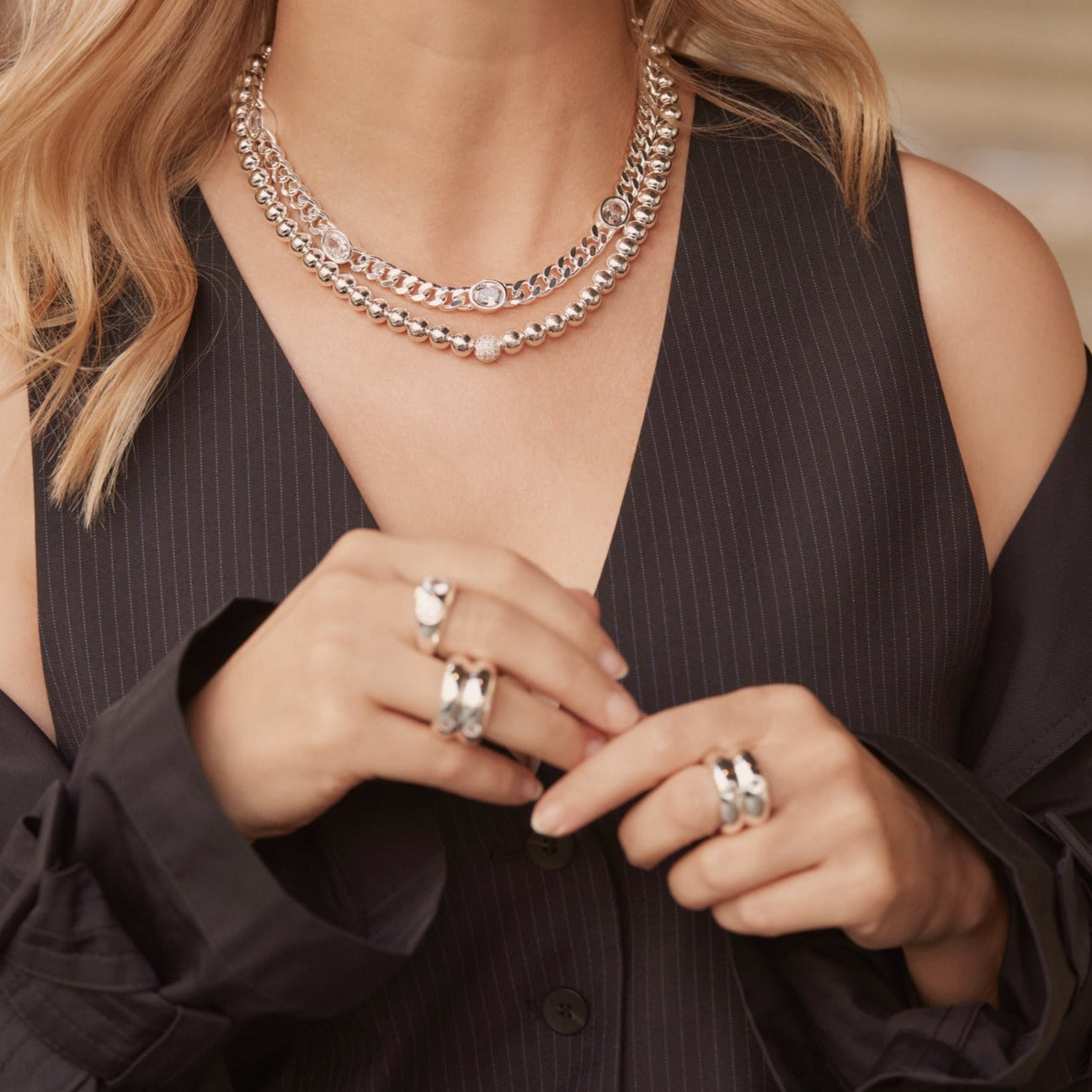 Midnight Necklace Silver