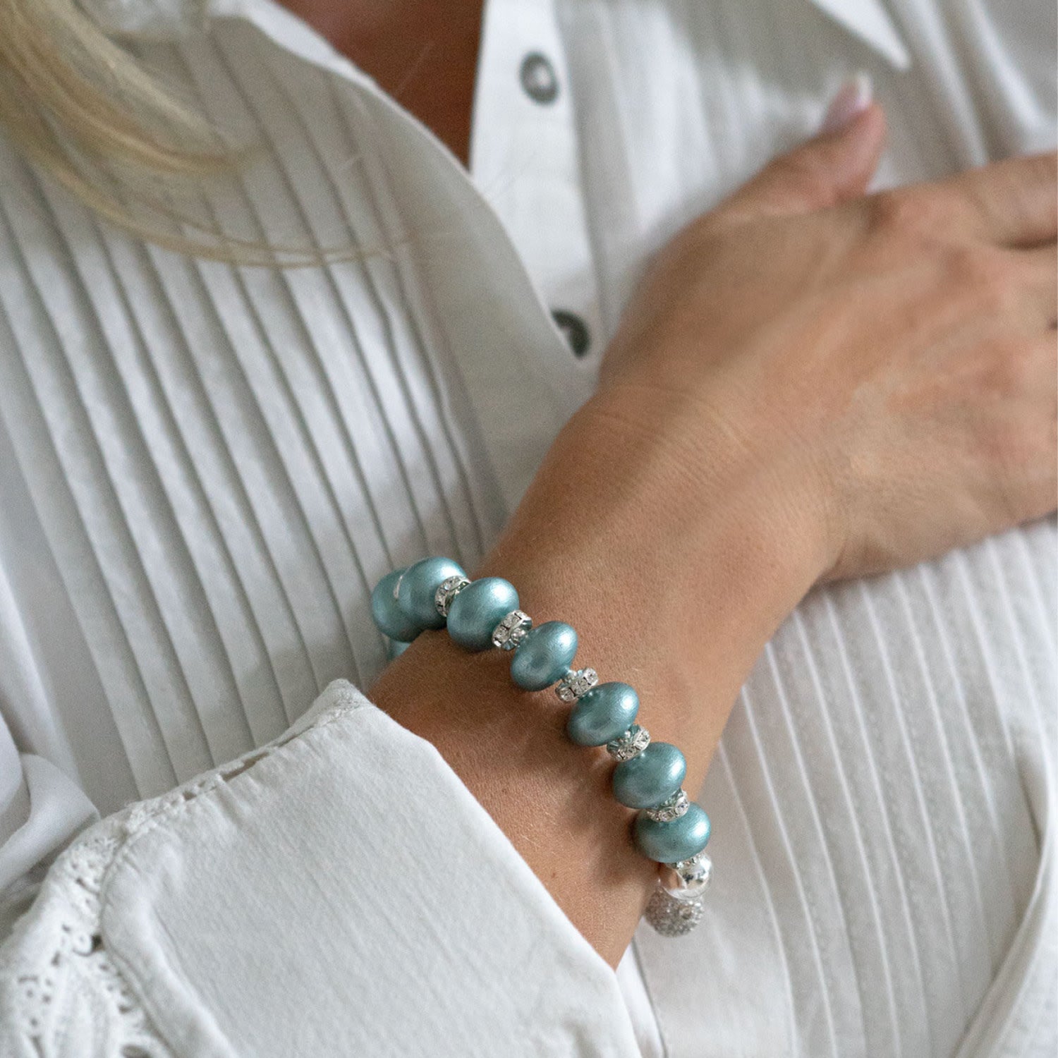 Mika Bracelet In Aqua Blue