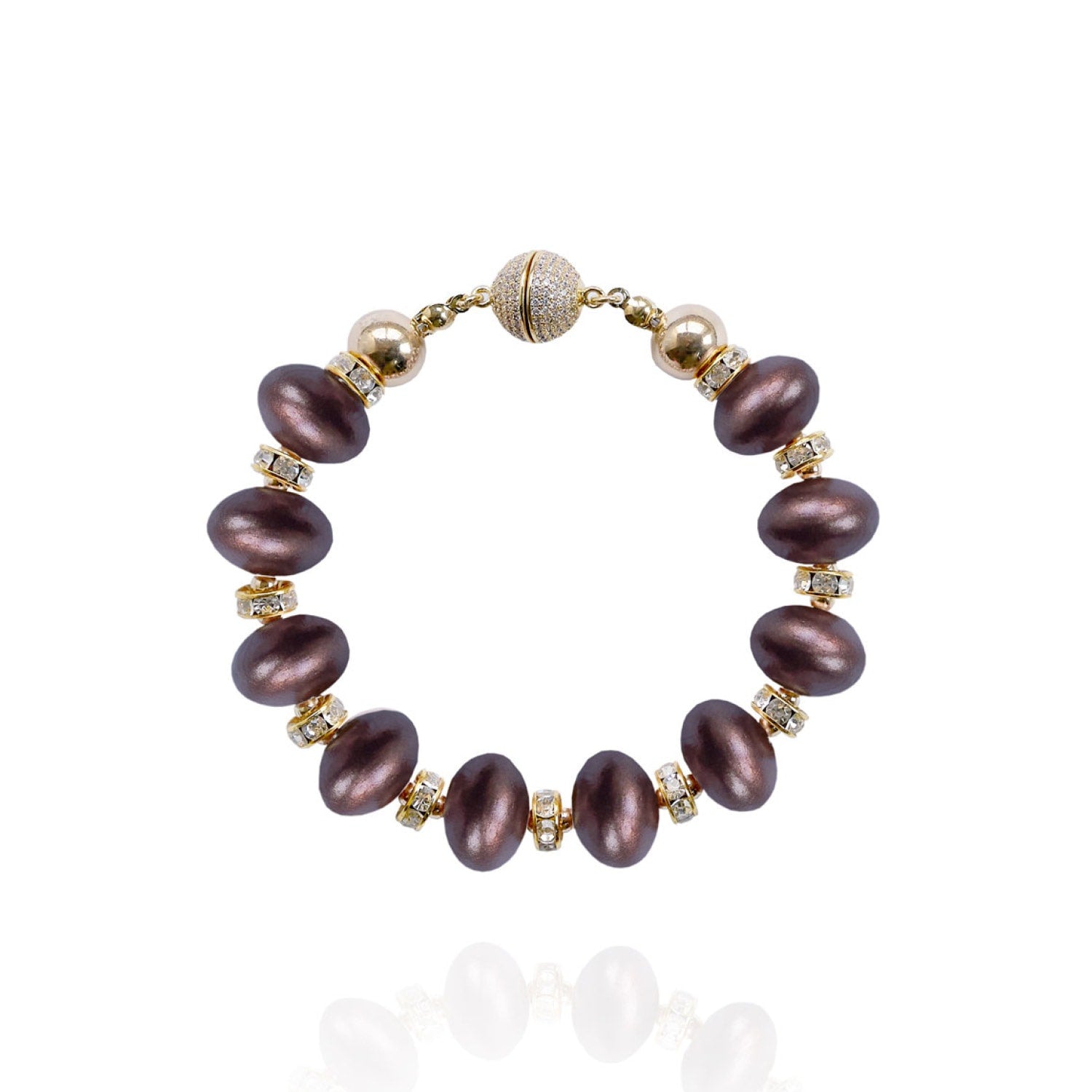 Mika Bracelet In Chocolate Cherry