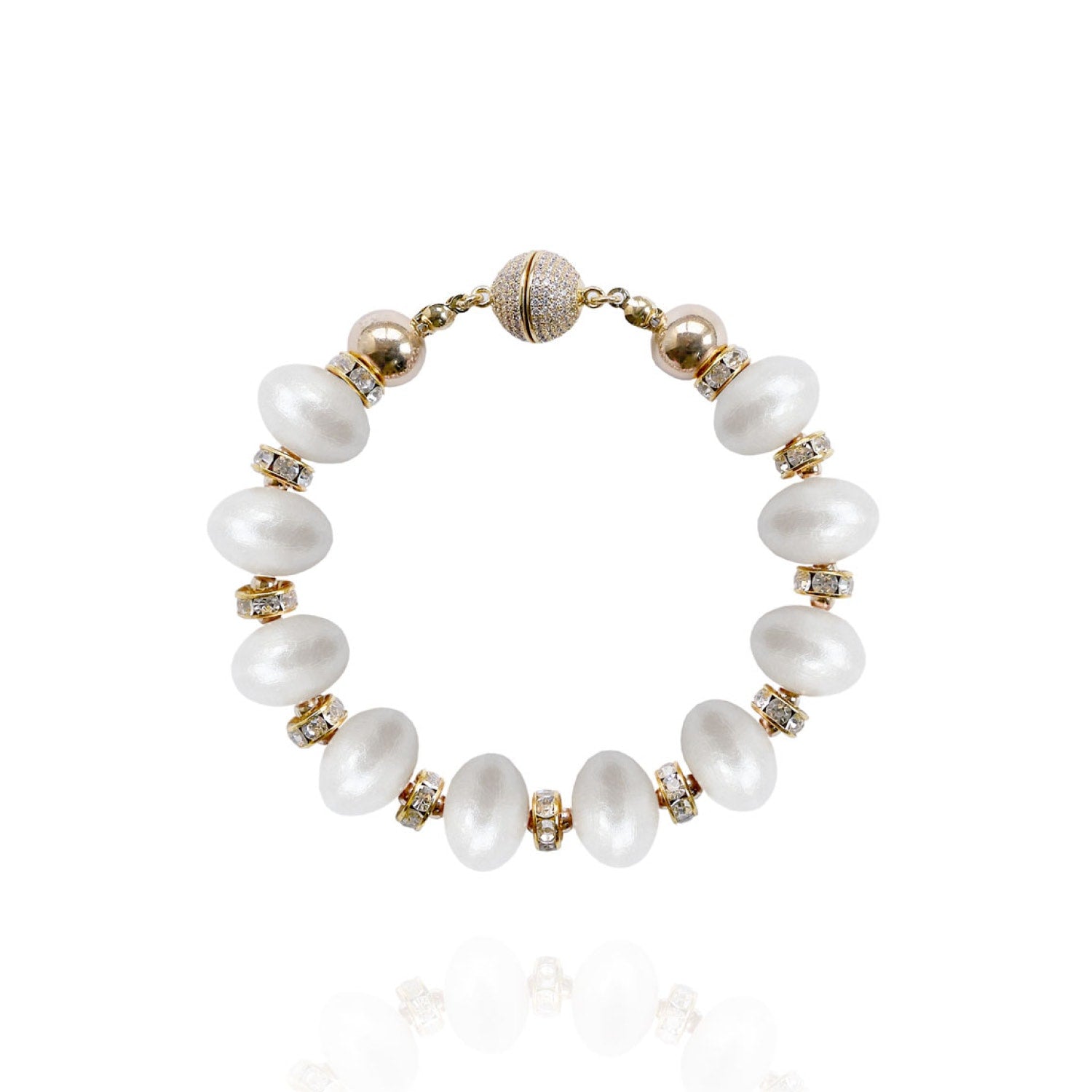 Mika Bracelet In White Heron