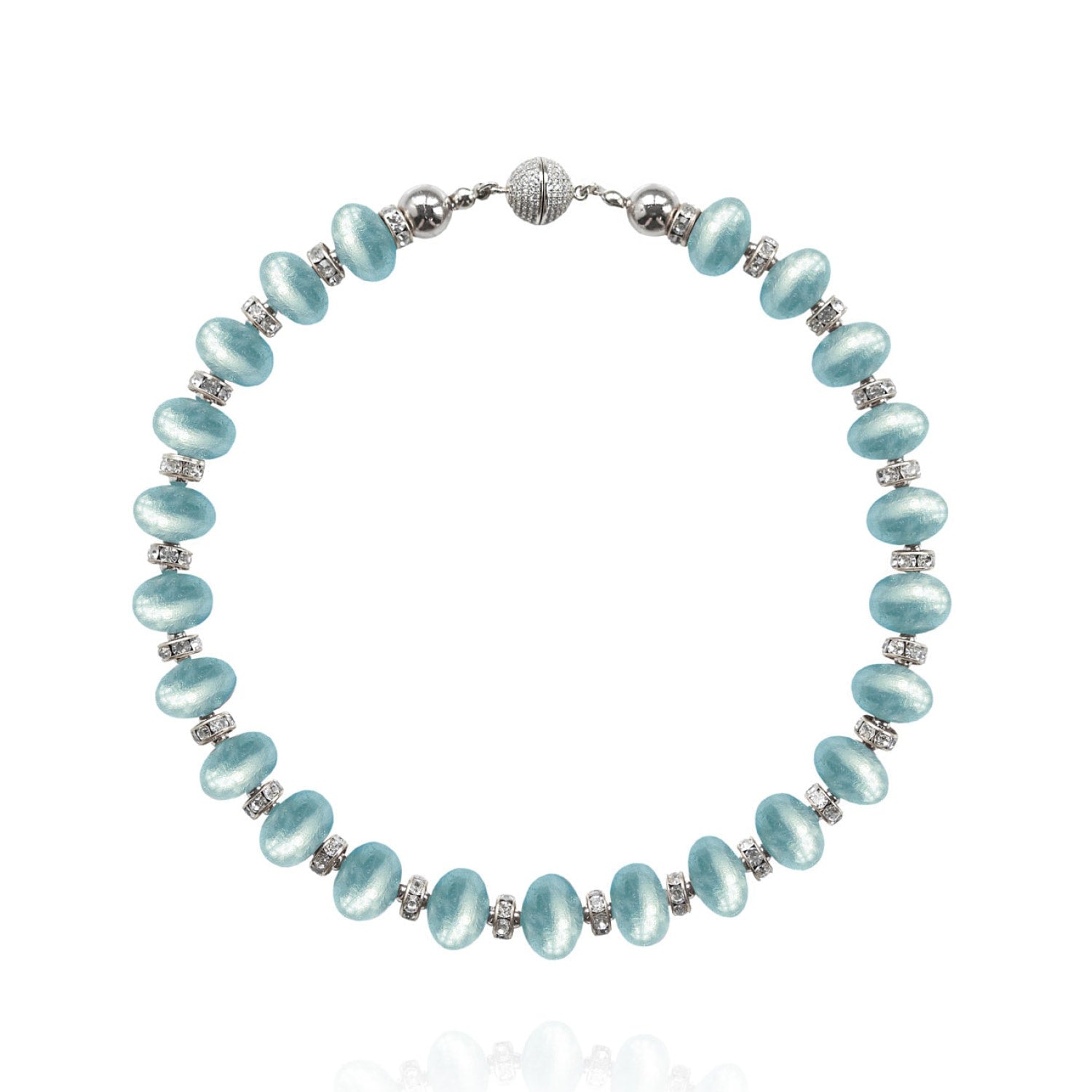 Mika Necklace In Aqua Blue