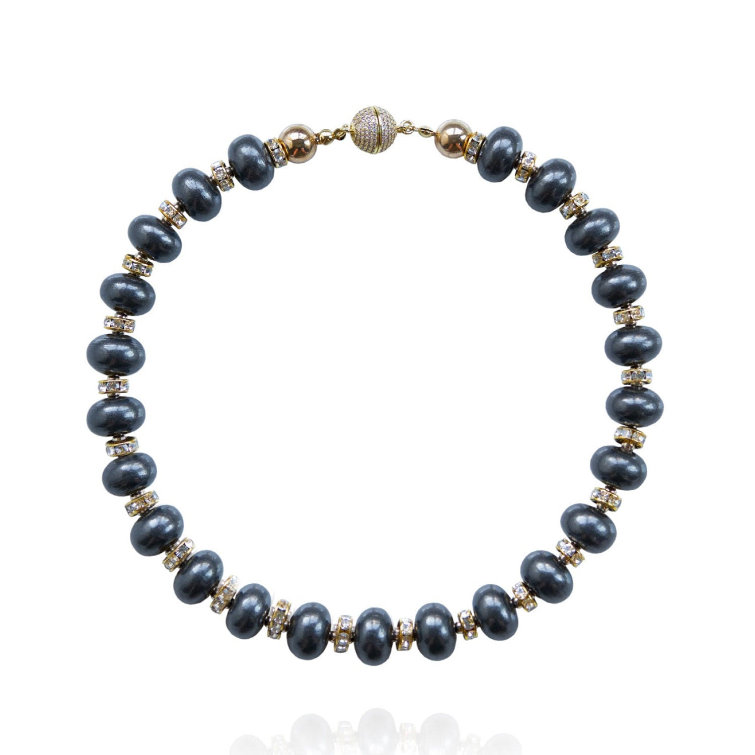 Mika Necklace In Black Coral