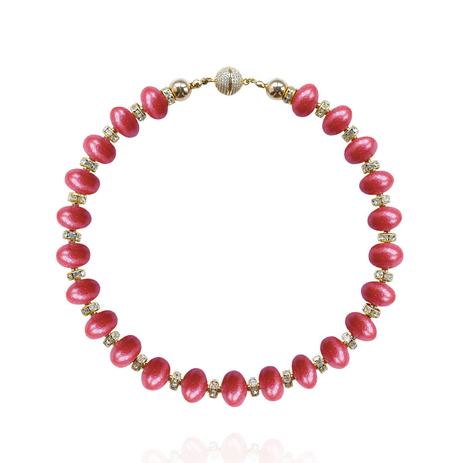 Mika Necklace In Coral Sunset