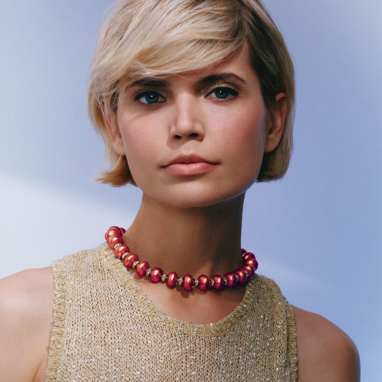 Mika Necklace In Coral Sunset