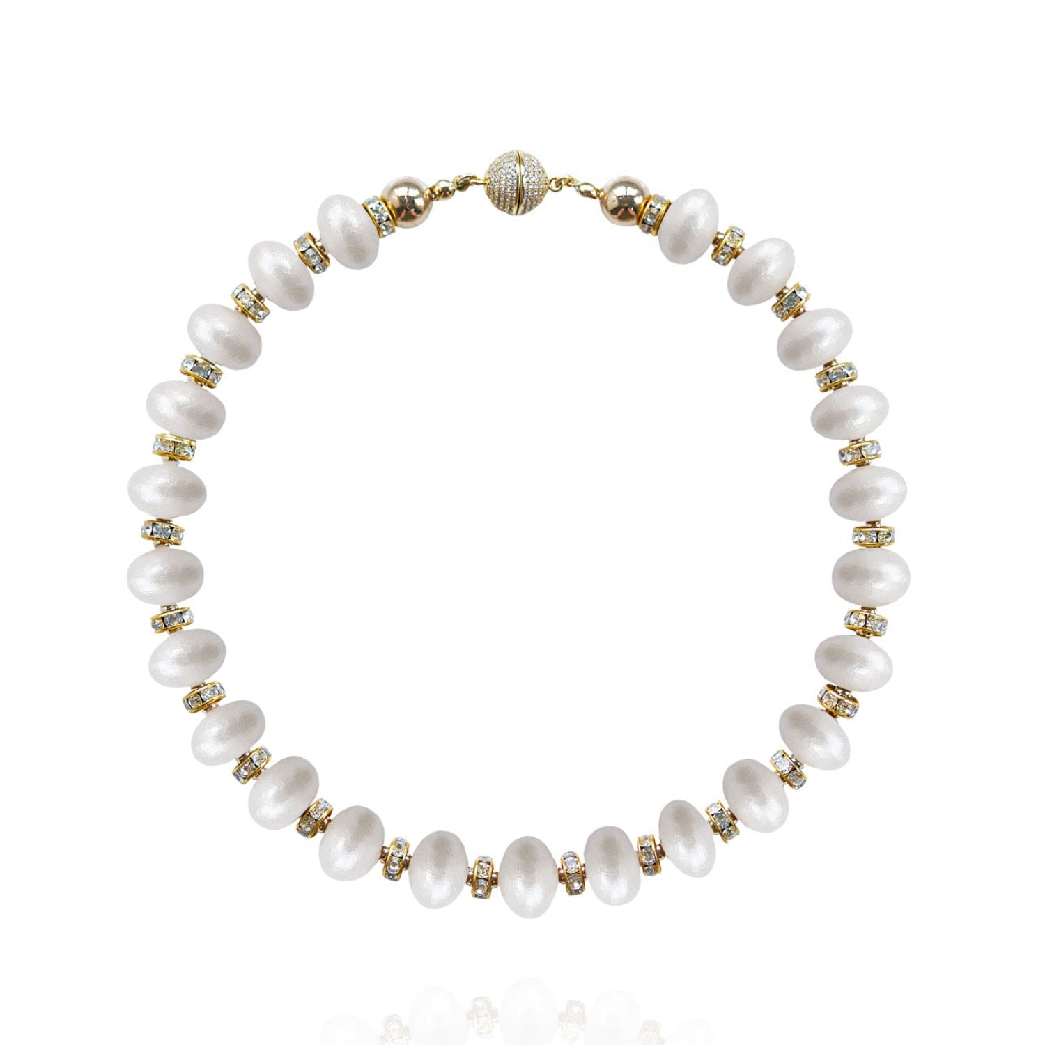 Mika Necklace In White Heron