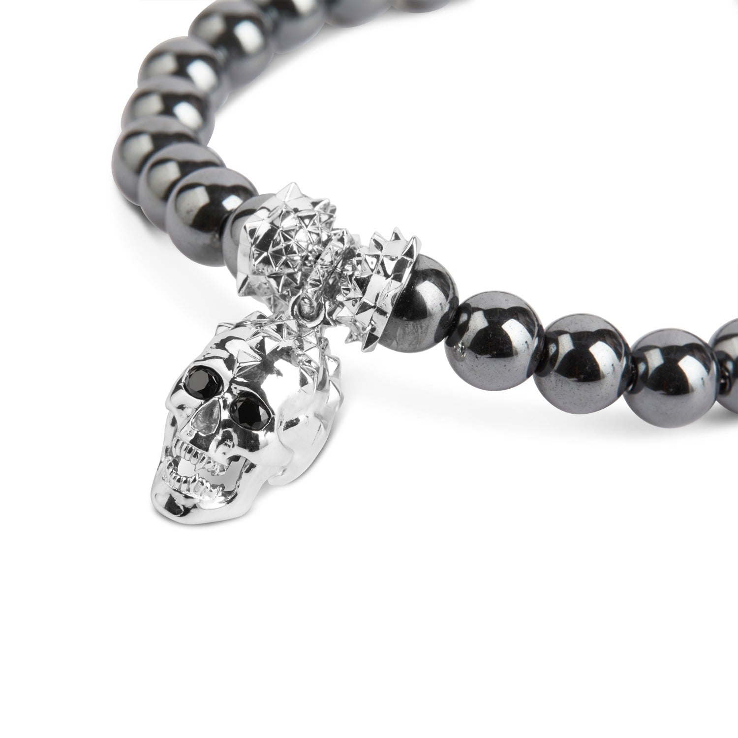 Skull Pearl Bracelet - Silver