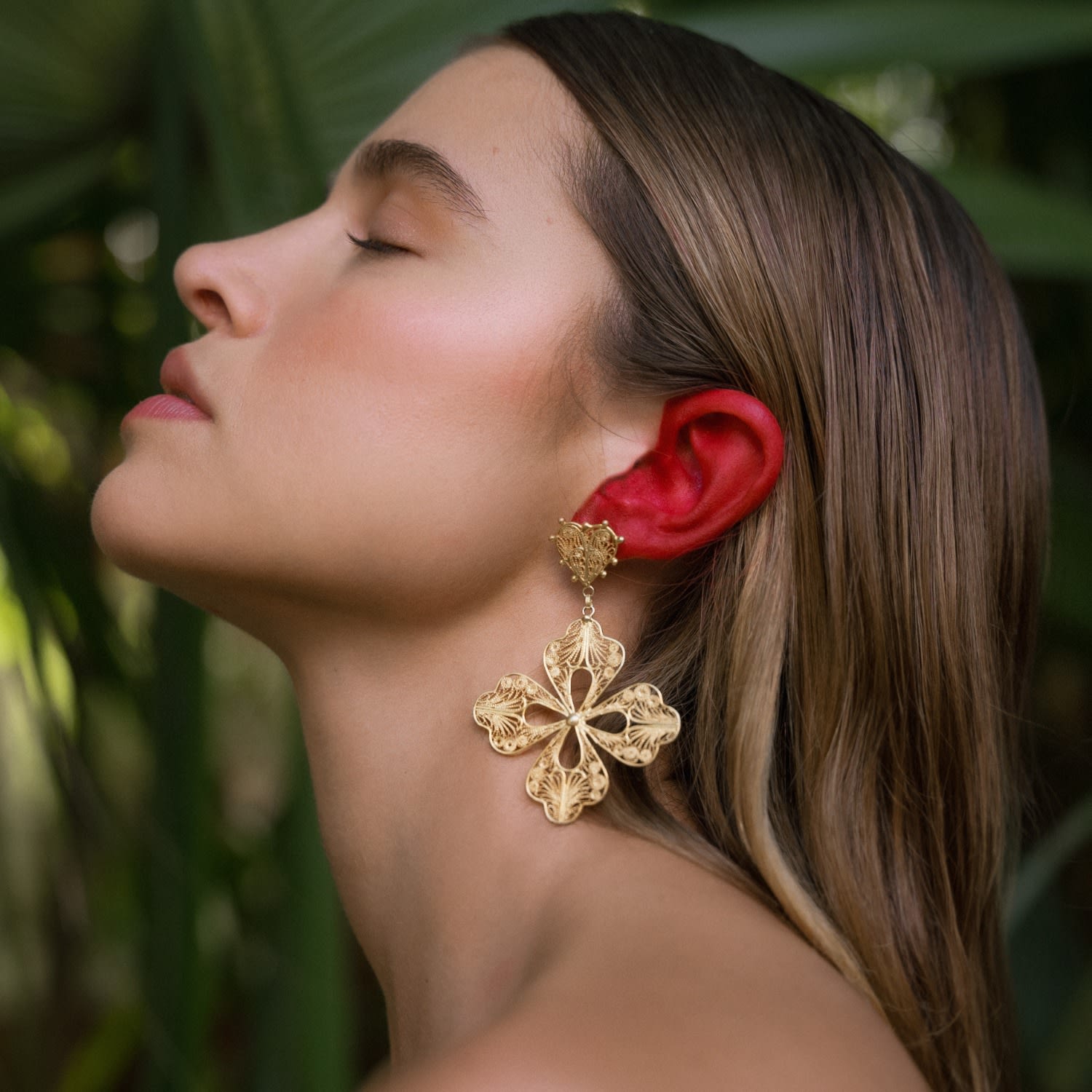 Milagros Cross Silver Earrings