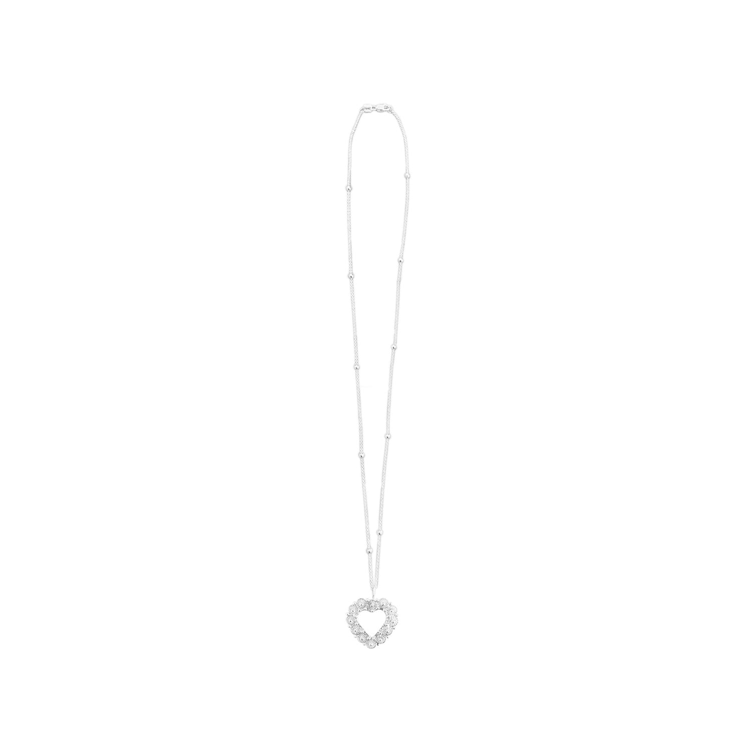 Milagros Heart Shape Silver Necklace