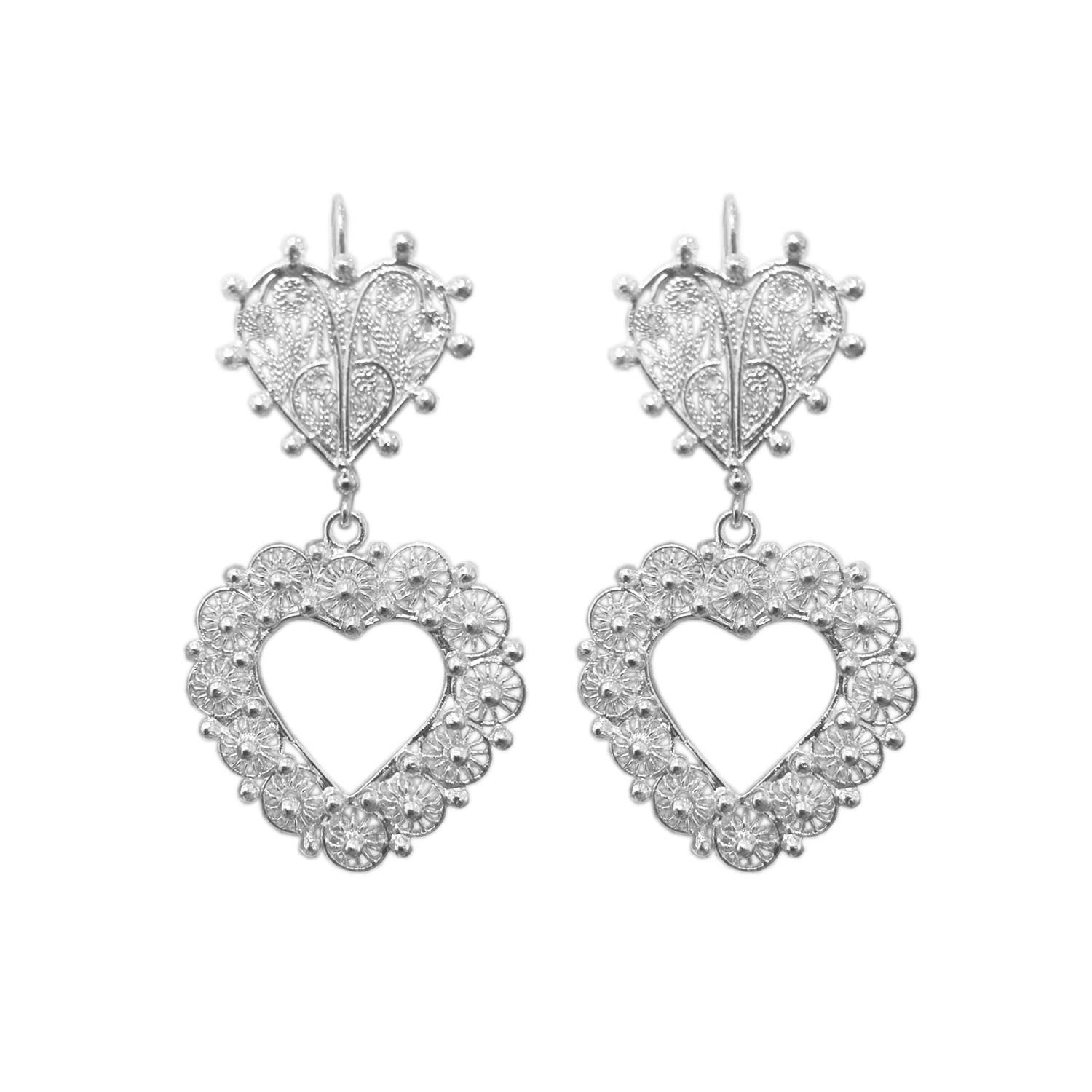 Milagros Mini Silhouette Silver Earrings