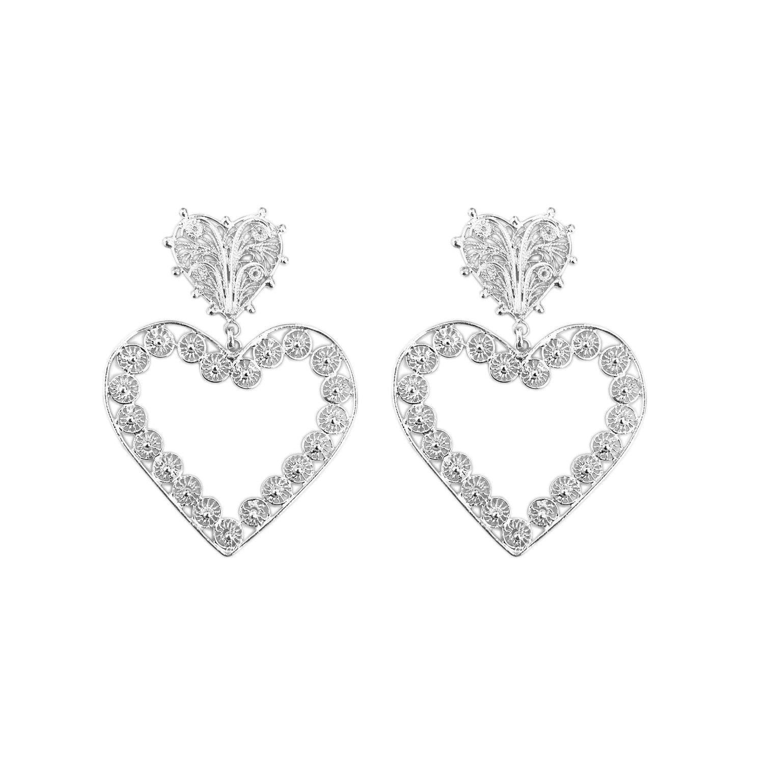 Milagros Silhouette Silver Earrings