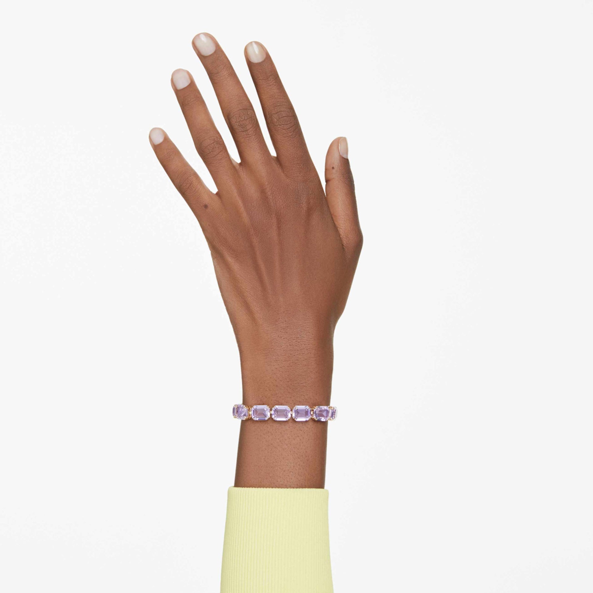 MILLENIA BRACELET OCTAGON CUT PURPLE GOLD TONE PLATED