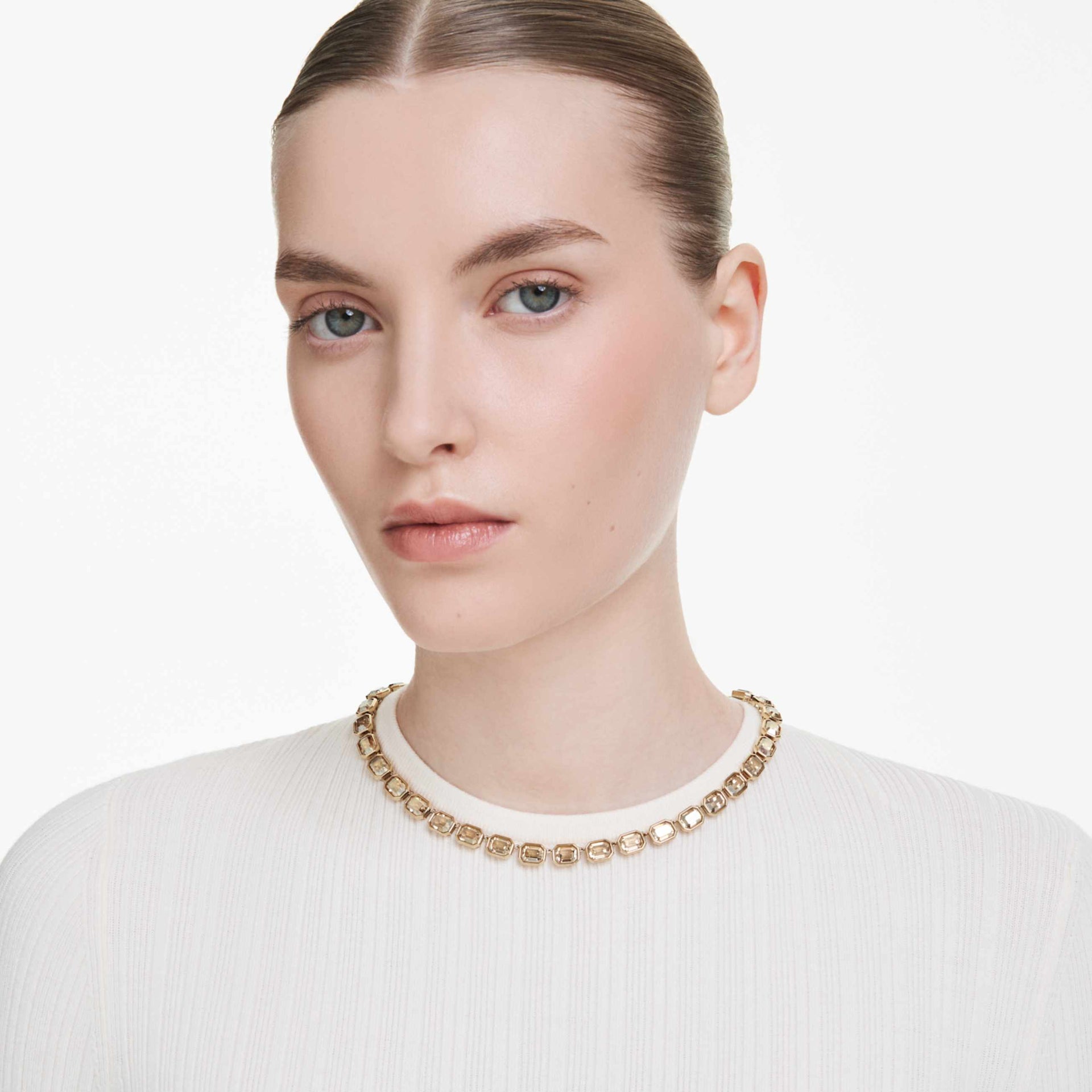 MILLENIA NECKLACE OCTAGON CUT YELLOW GOLD TONE PLATED
