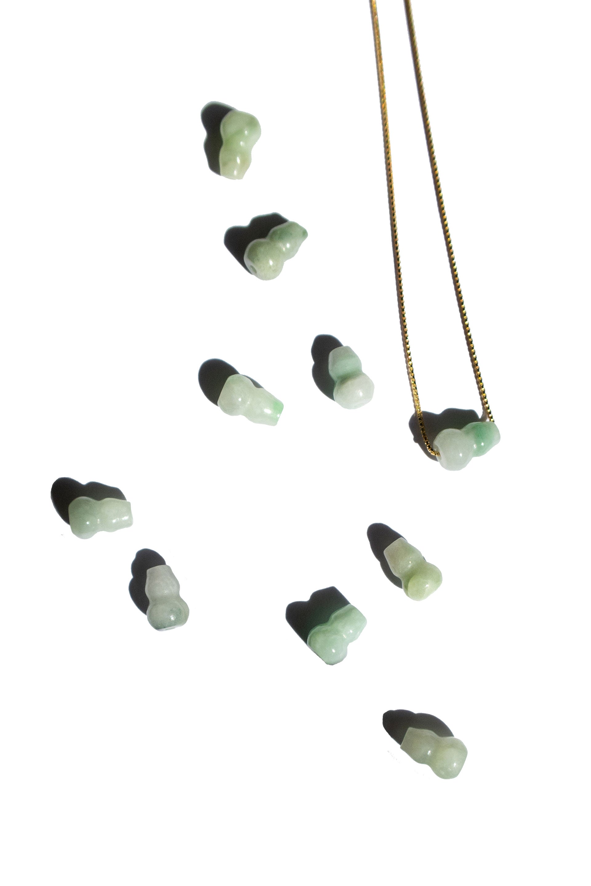 Mini Bottle Jade Pendant Necklace