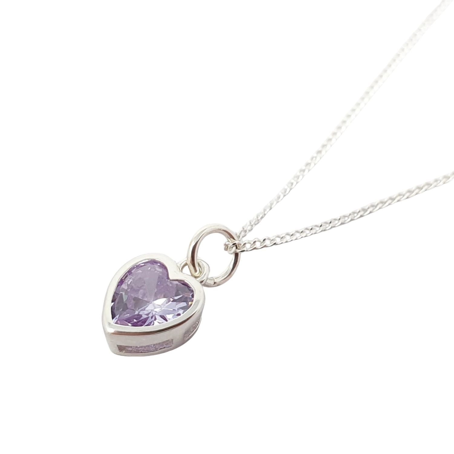 Mini Heart Alexandrite June Birthstone Necklace