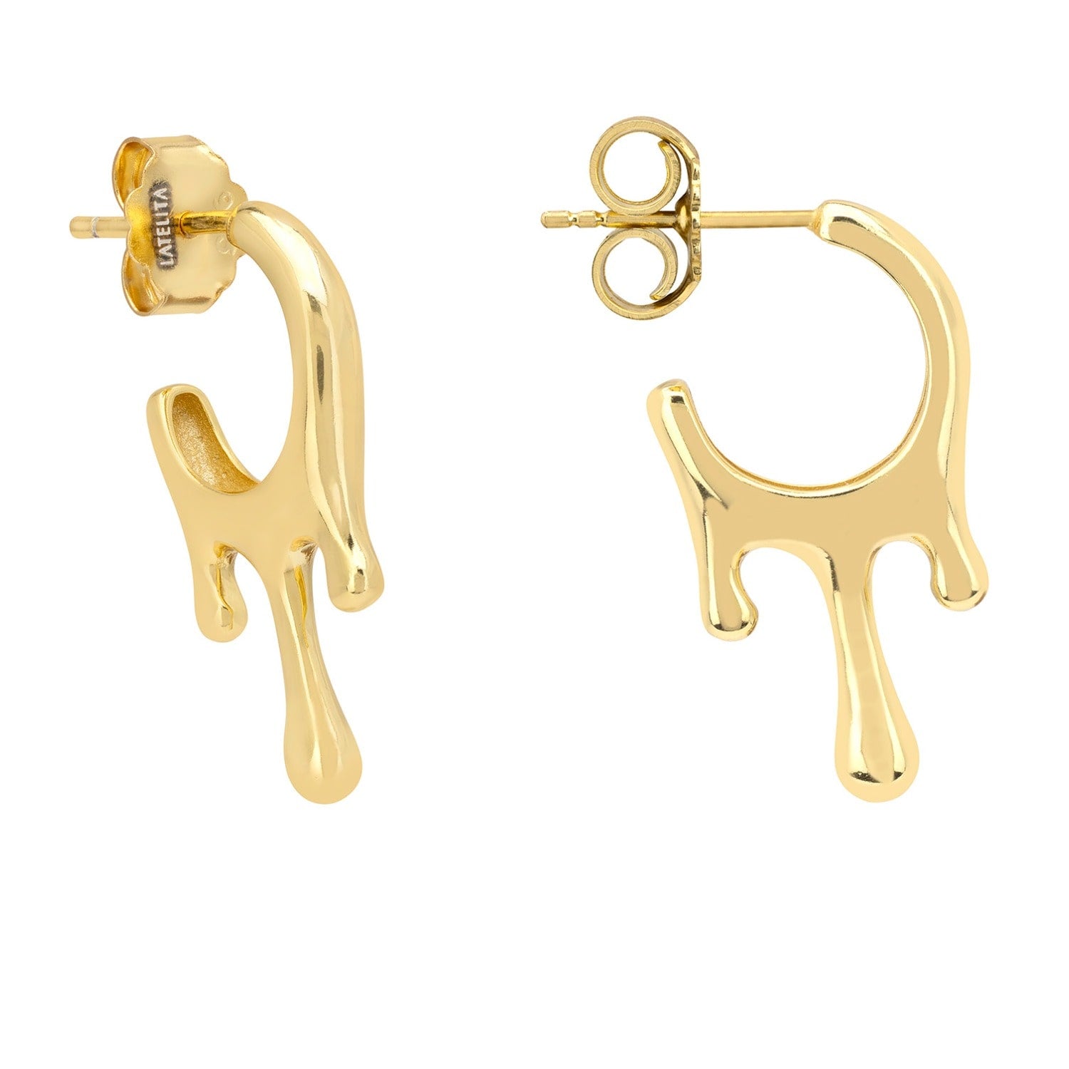 Mini Magma Hoop Earrings Gold