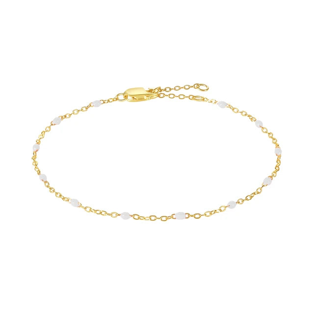 Mini Pearl Beaded Gold Bracelet