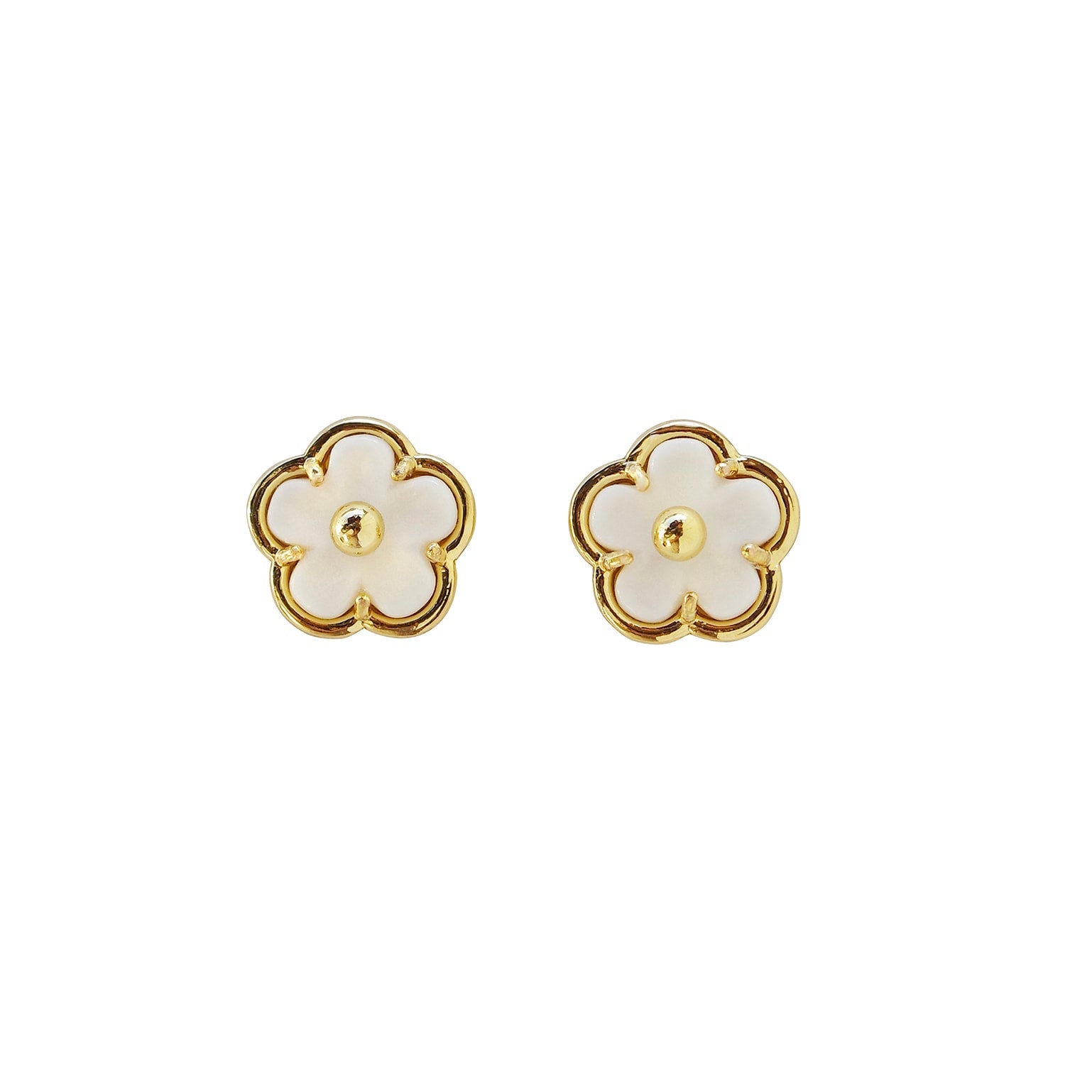Mini Porcelain Daisy Stud Earrings