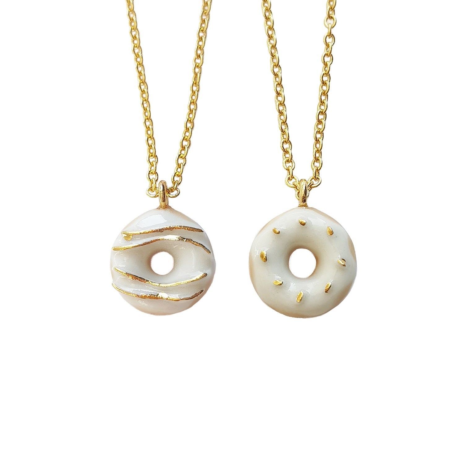 Mini Porcelain Doughnut Necklace
