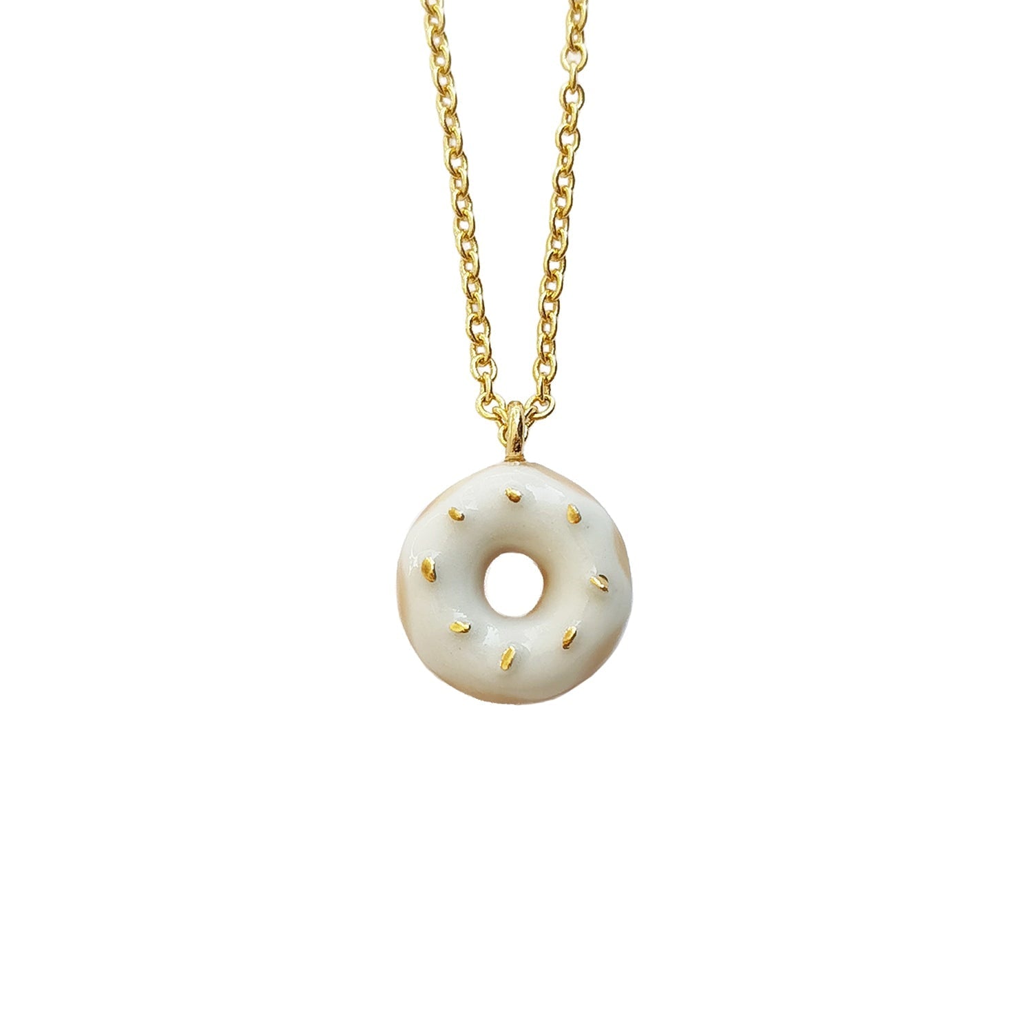 Mini Porcelain Doughnut Necklace