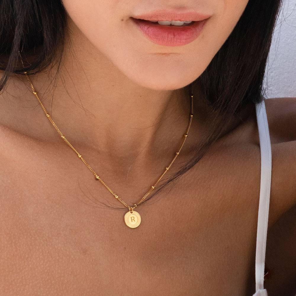 Mini Rayos Initial Necklace in 18K Gold Plating