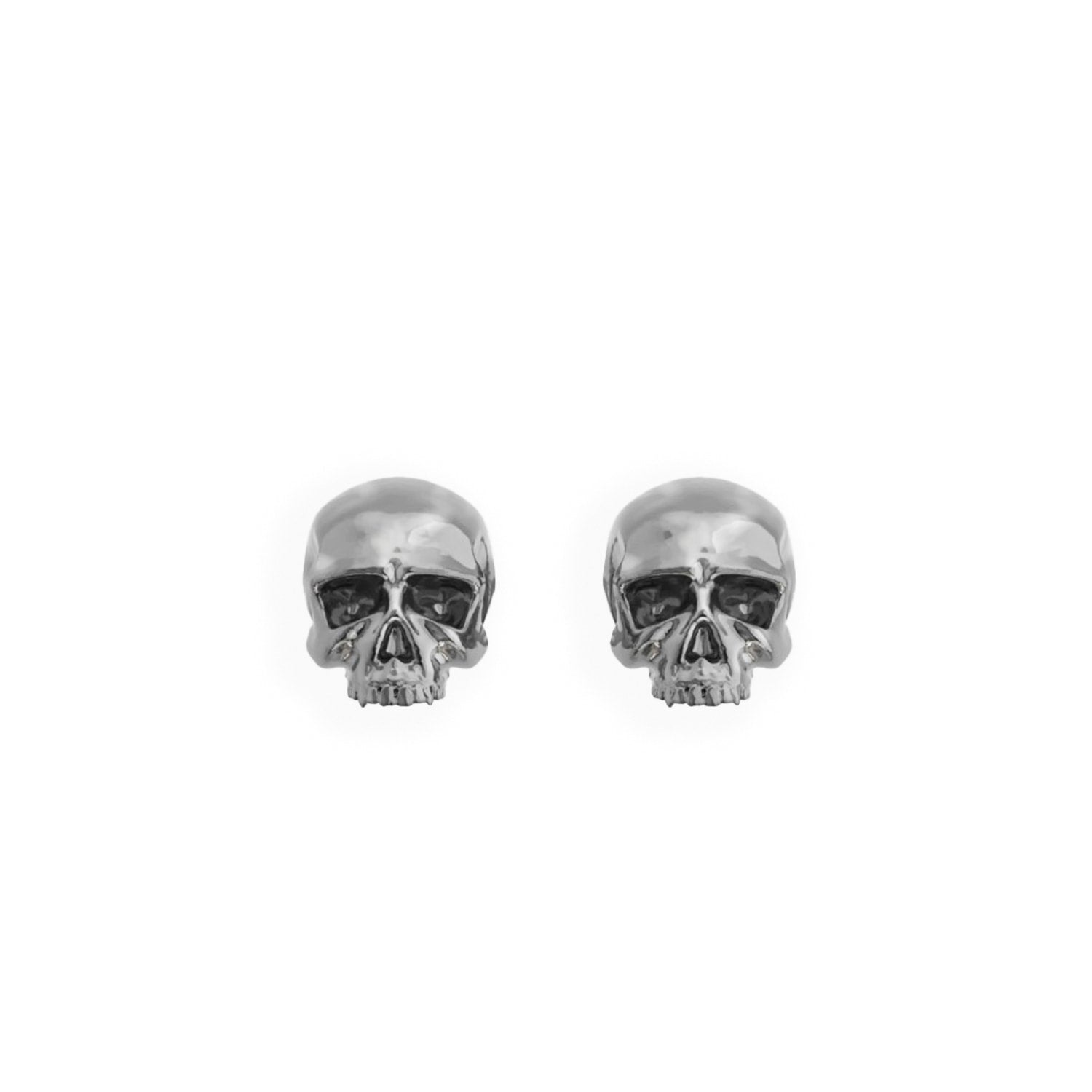 Mini Skull Earrings - Sterling Silver