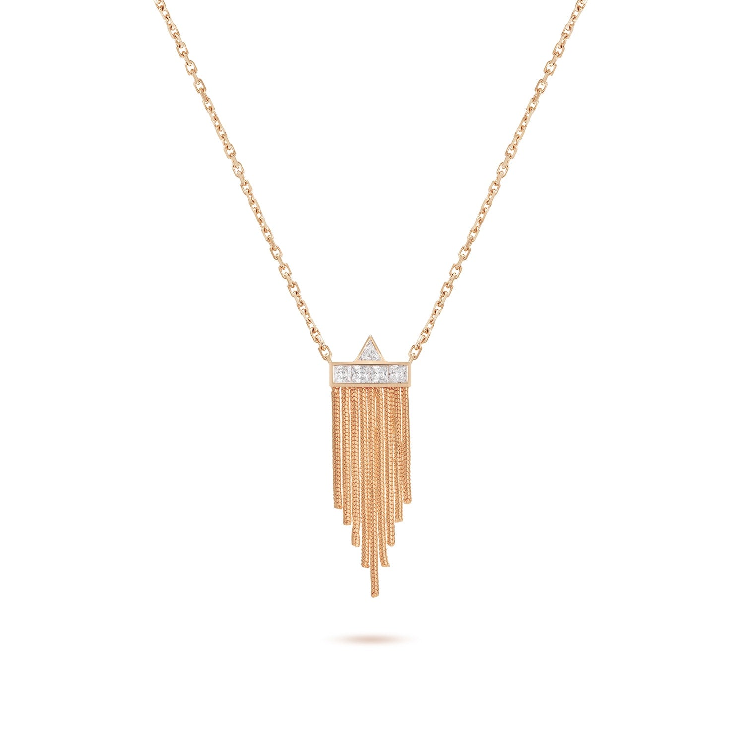 Mini Tassel Necklace - Rose Gold