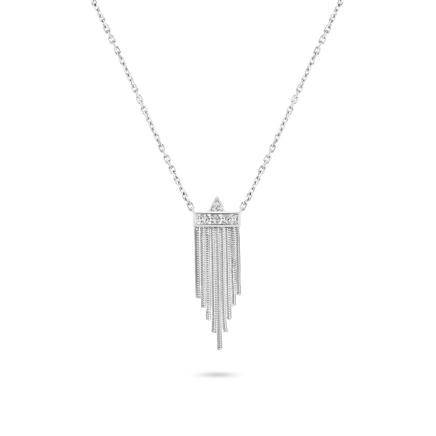 Mini Tassel Necklace - Silver