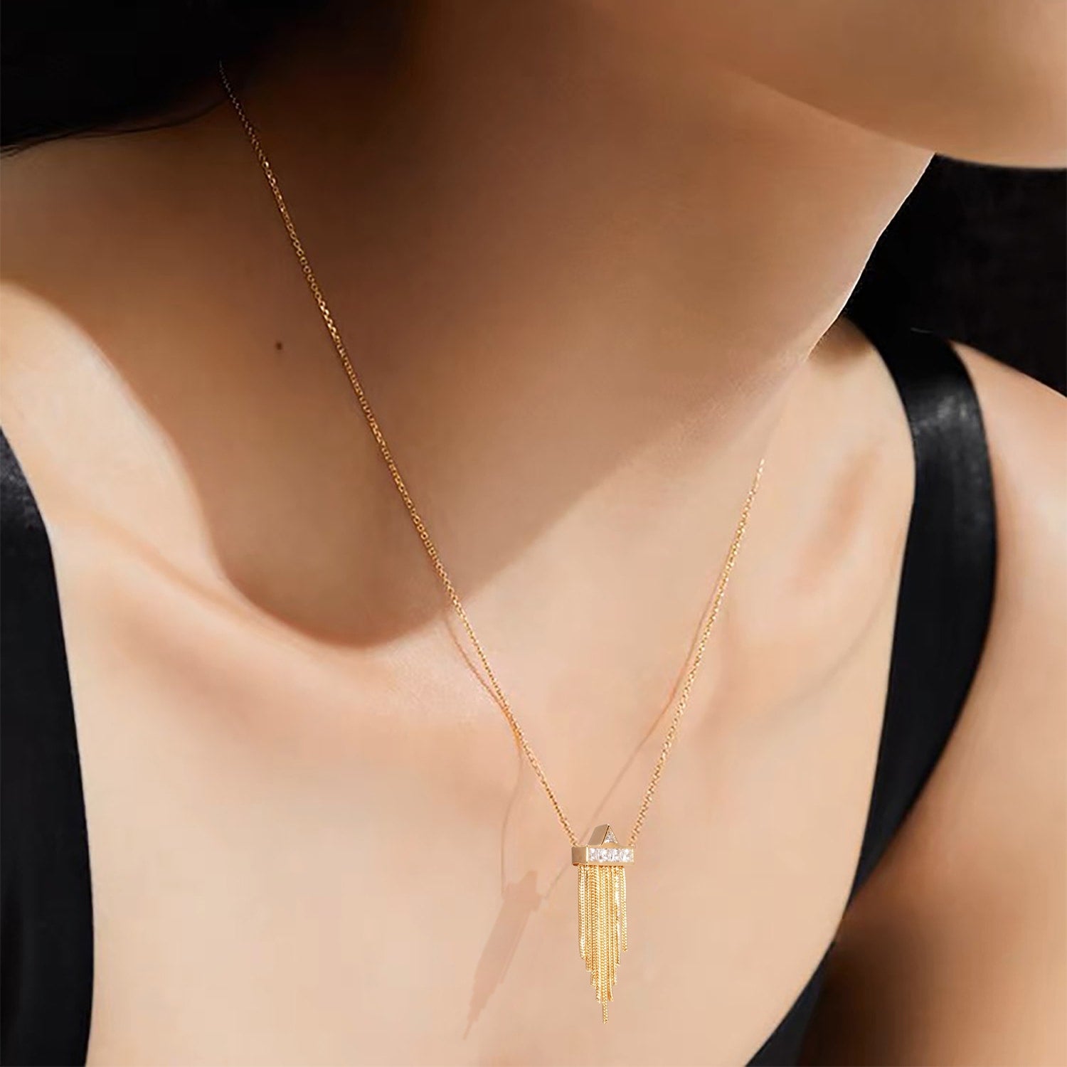 Mini Tassel Necklace - Gold