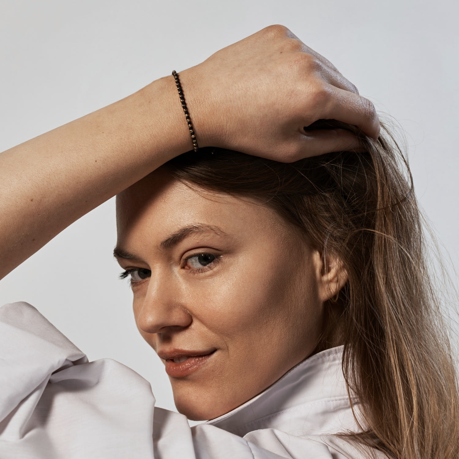 Minimal Brass And Blue Rope Bracelet For Women - Blue